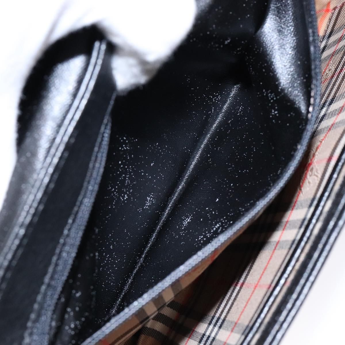 Burberrys Top Handle Black Pebbled Leather Bag — view 12