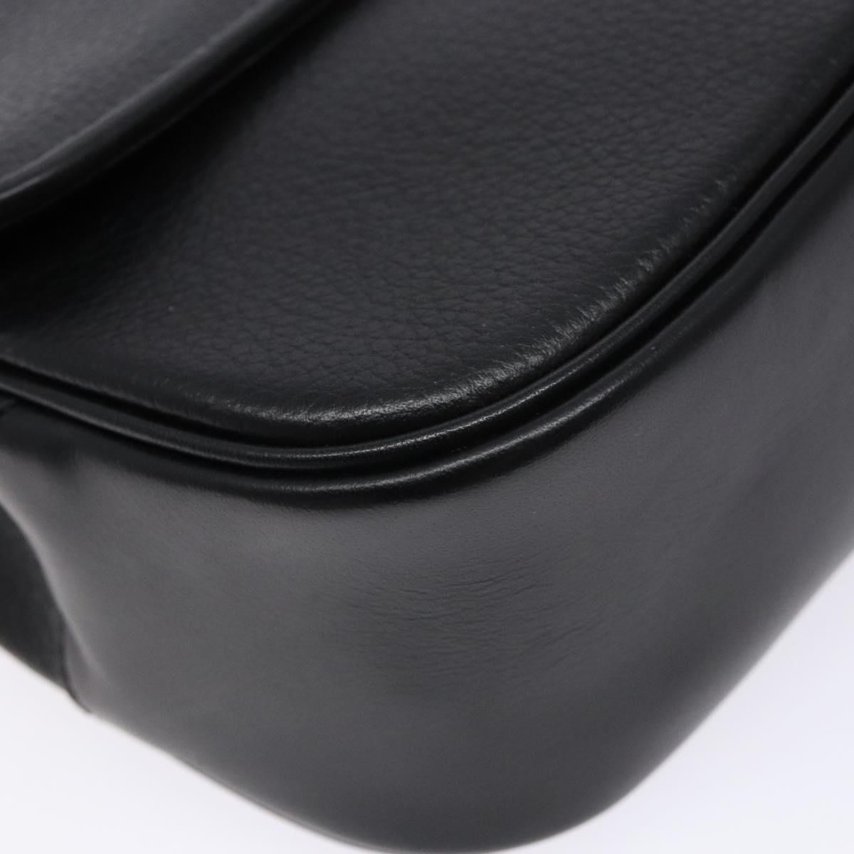 Burberrys Top Handle Black Pebbled Leather Bag — view 14