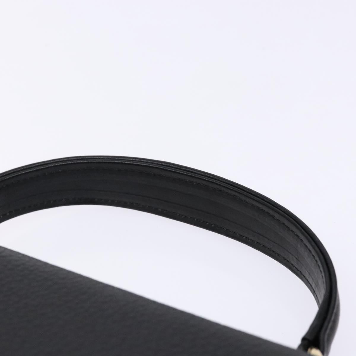 Burberrys Top Handle Black Pebbled Leather Bag — view 8
