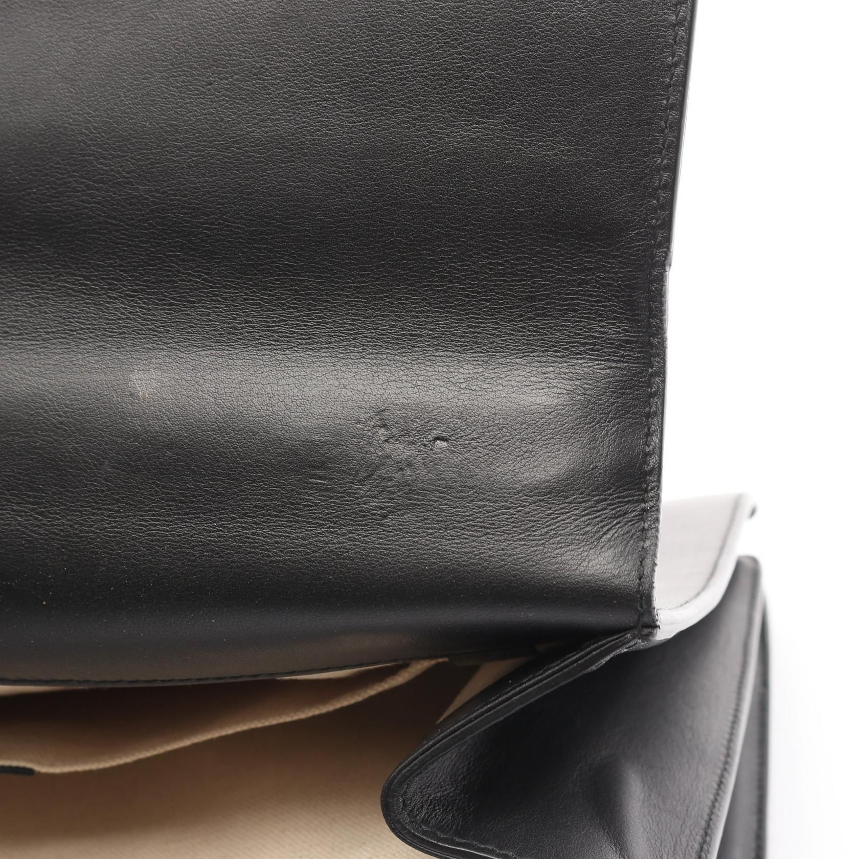 Large Dionysus Bamboo Top Handle, Moon Calfskin — view 7