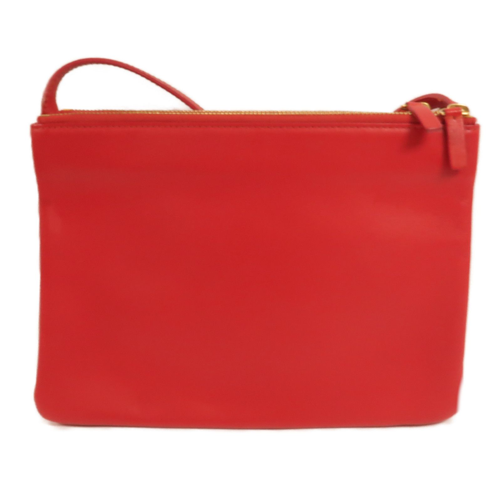 Sheepskin Leather Trio Large Shoulder Bag Red Lambskin (sheep Leather) — view 2