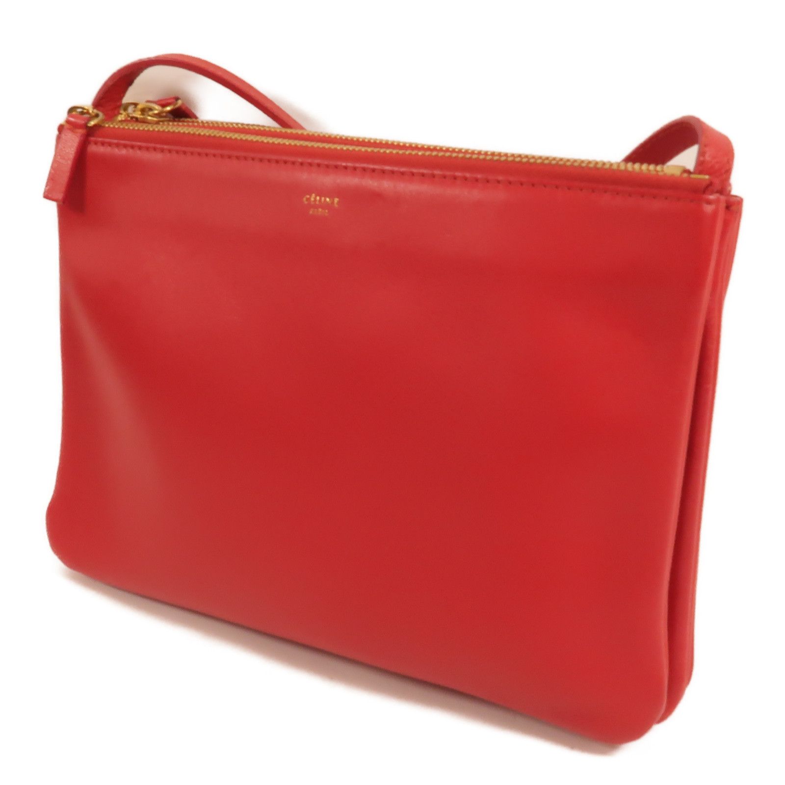 Sheepskin Leather Trio Large Shoulder Bag Red Lambskin (sheep Leather) — view 3