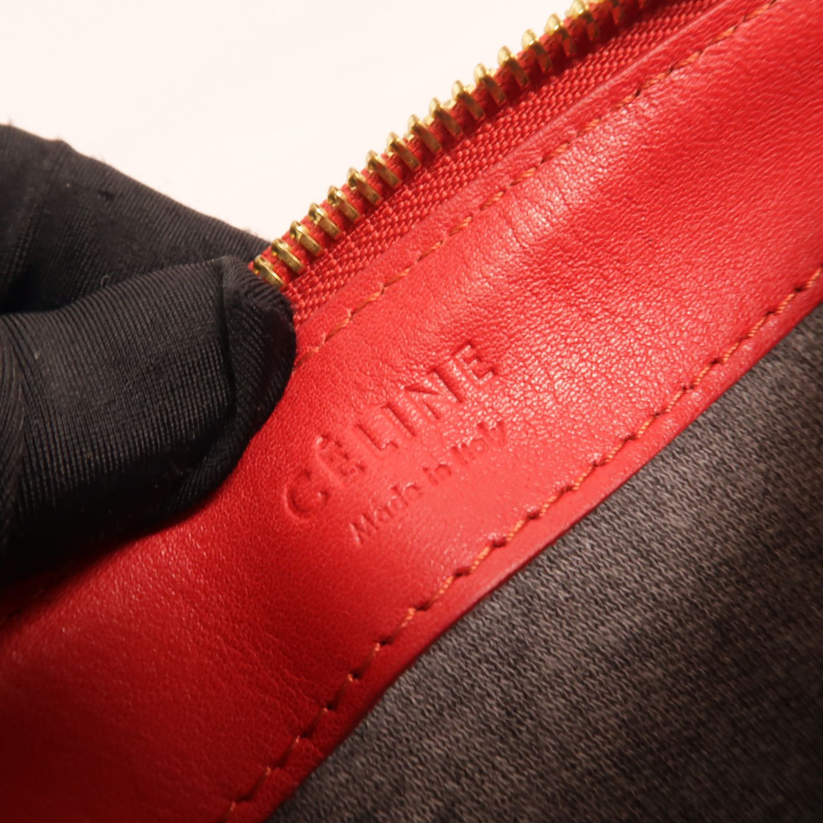 Sheepskin Leather Trio Large Shoulder Bag Red Lambskin (sheep Leather) — view 8