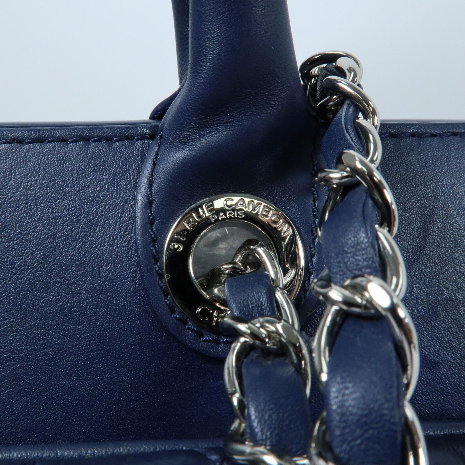 Navy Quilted Portobello Tote — view 11