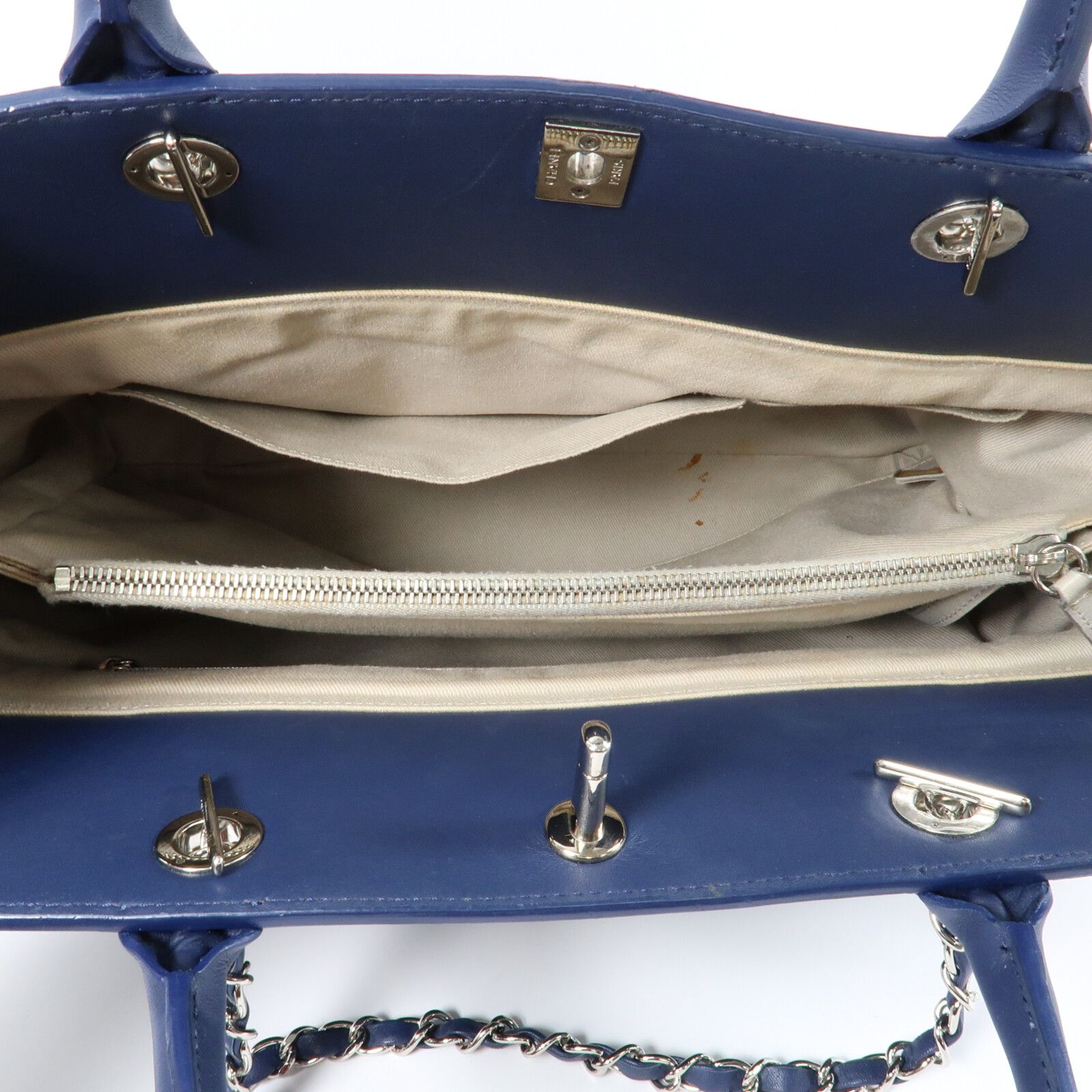 Navy Quilted Portobello Tote — view 12