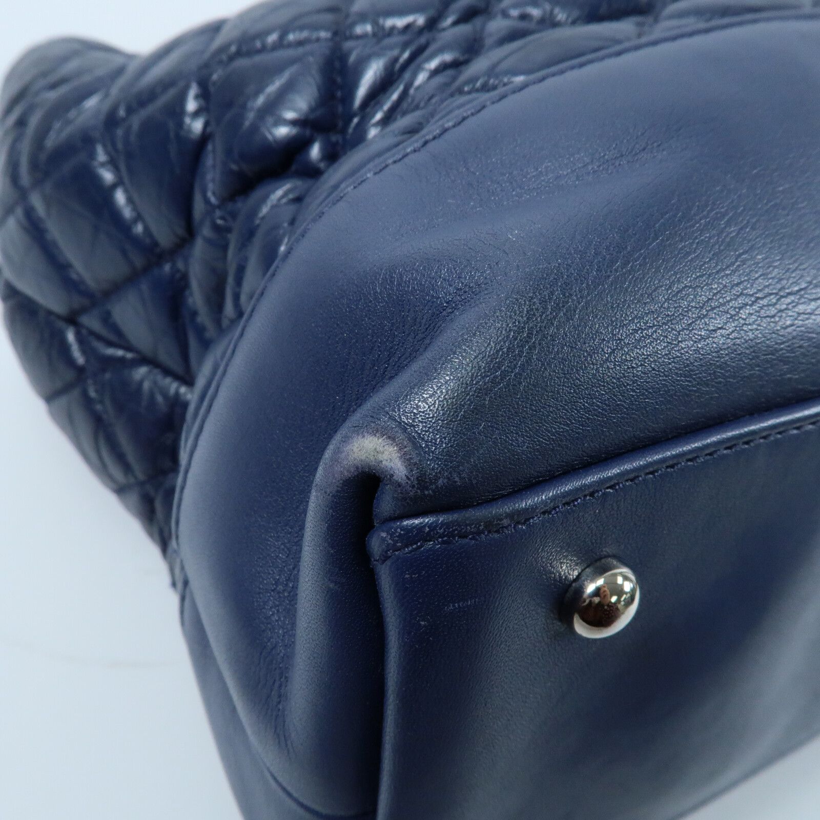 Navy Quilted Portobello Tote — view 5