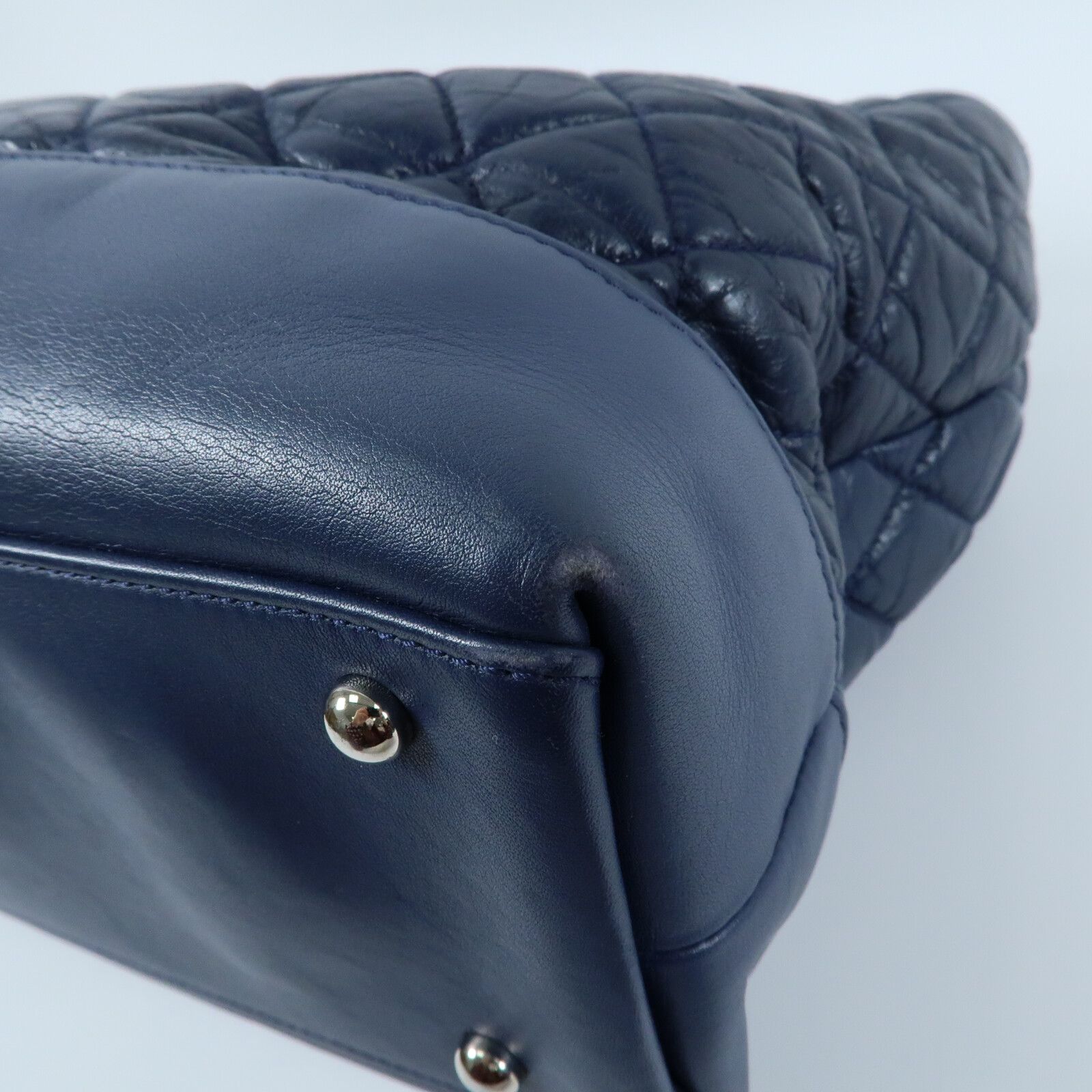Navy Quilted Portobello Tote — view 8