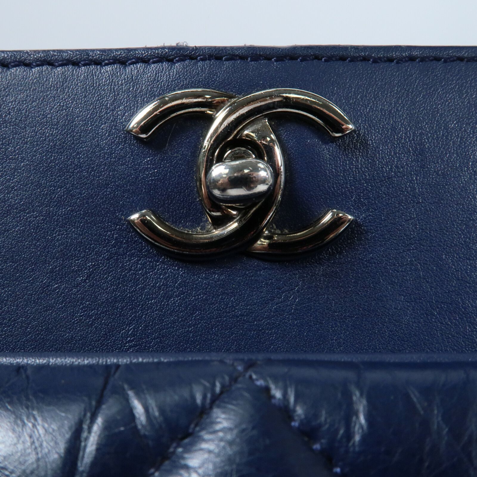Navy Quilted Portobello Tote — view 10