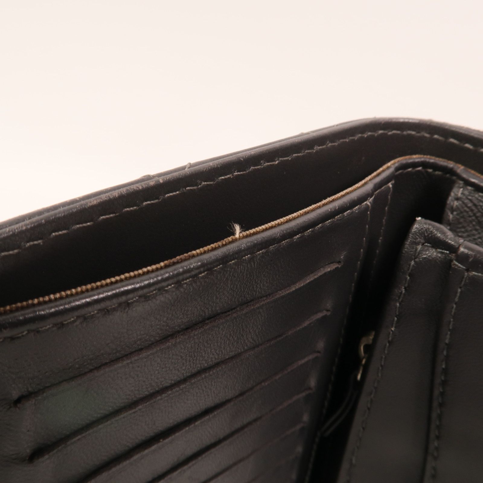 Grey Quilted Lambskin Yen Wallet — view 16
