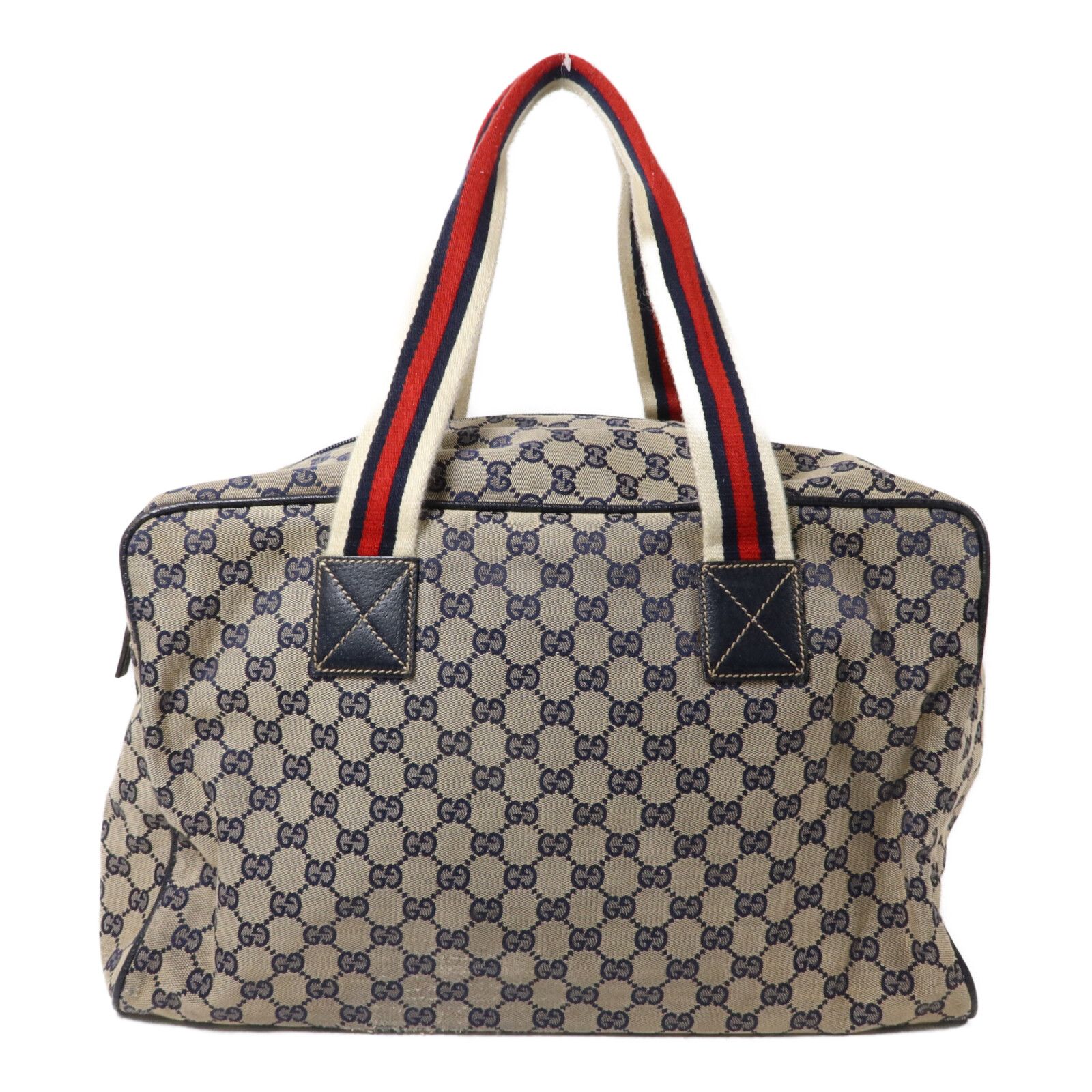 Navy Blue Web Canvas Travel Bag — view 2