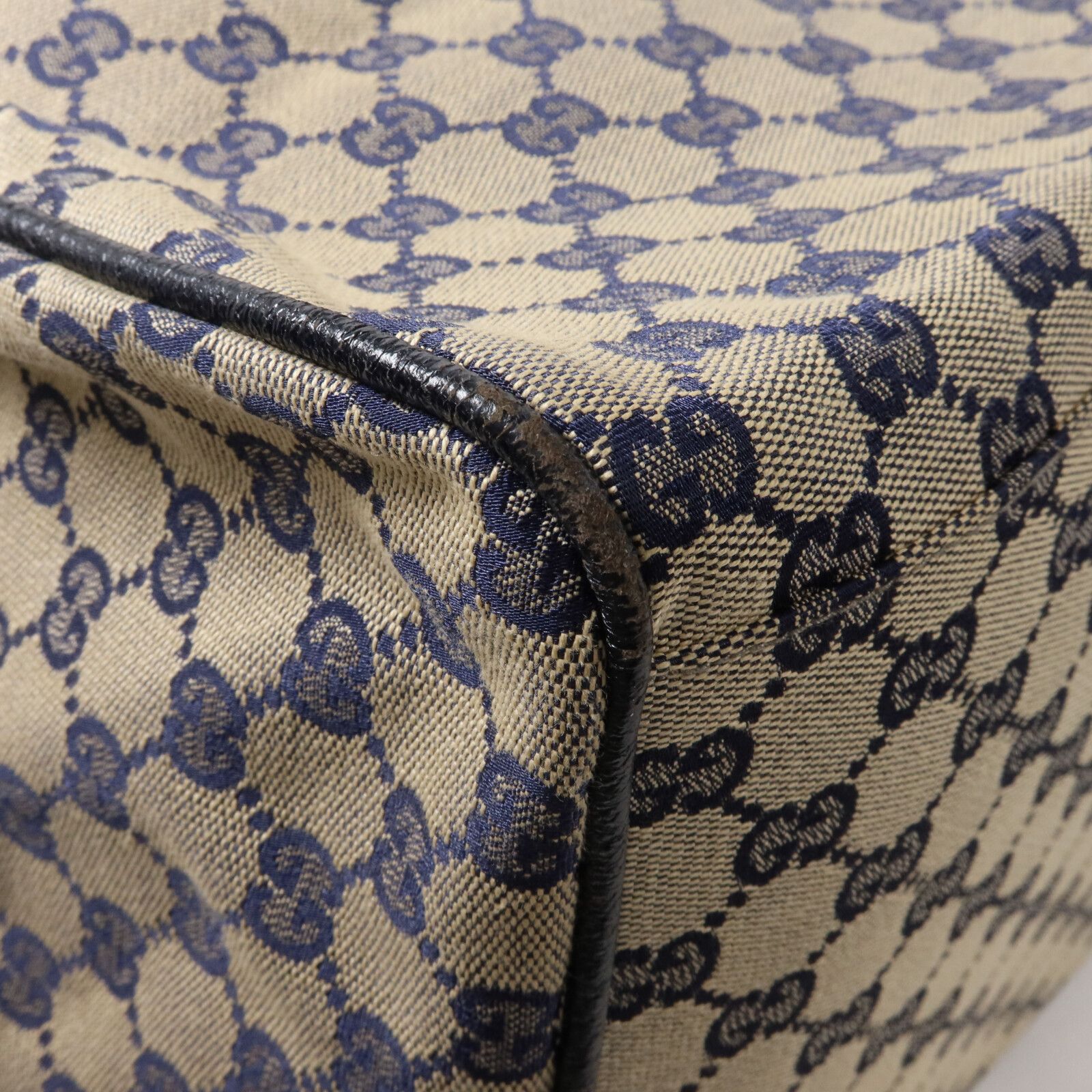 Navy Blue Web Canvas Travel Bag — view 12