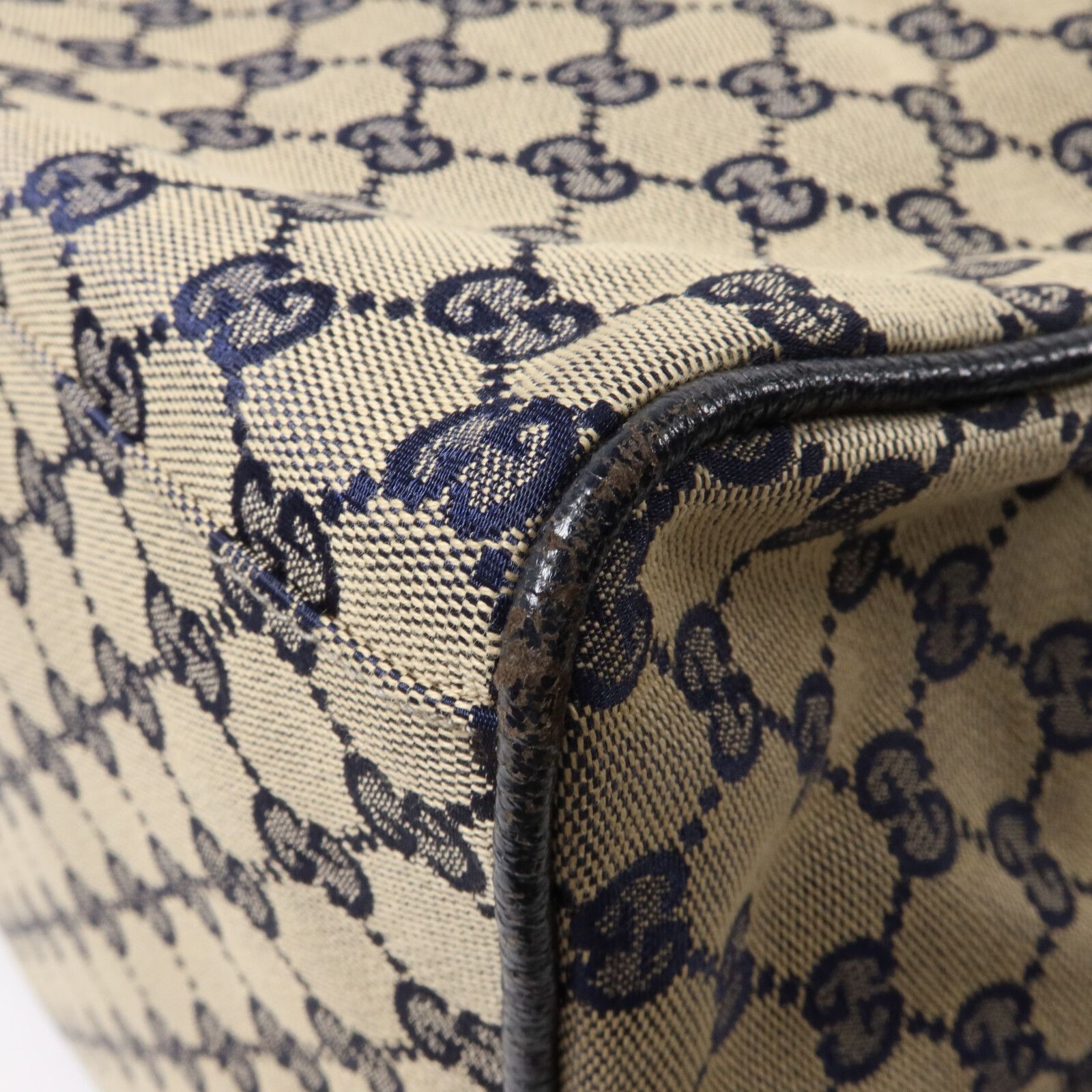 Navy Blue Web Canvas Travel Bag — view 13