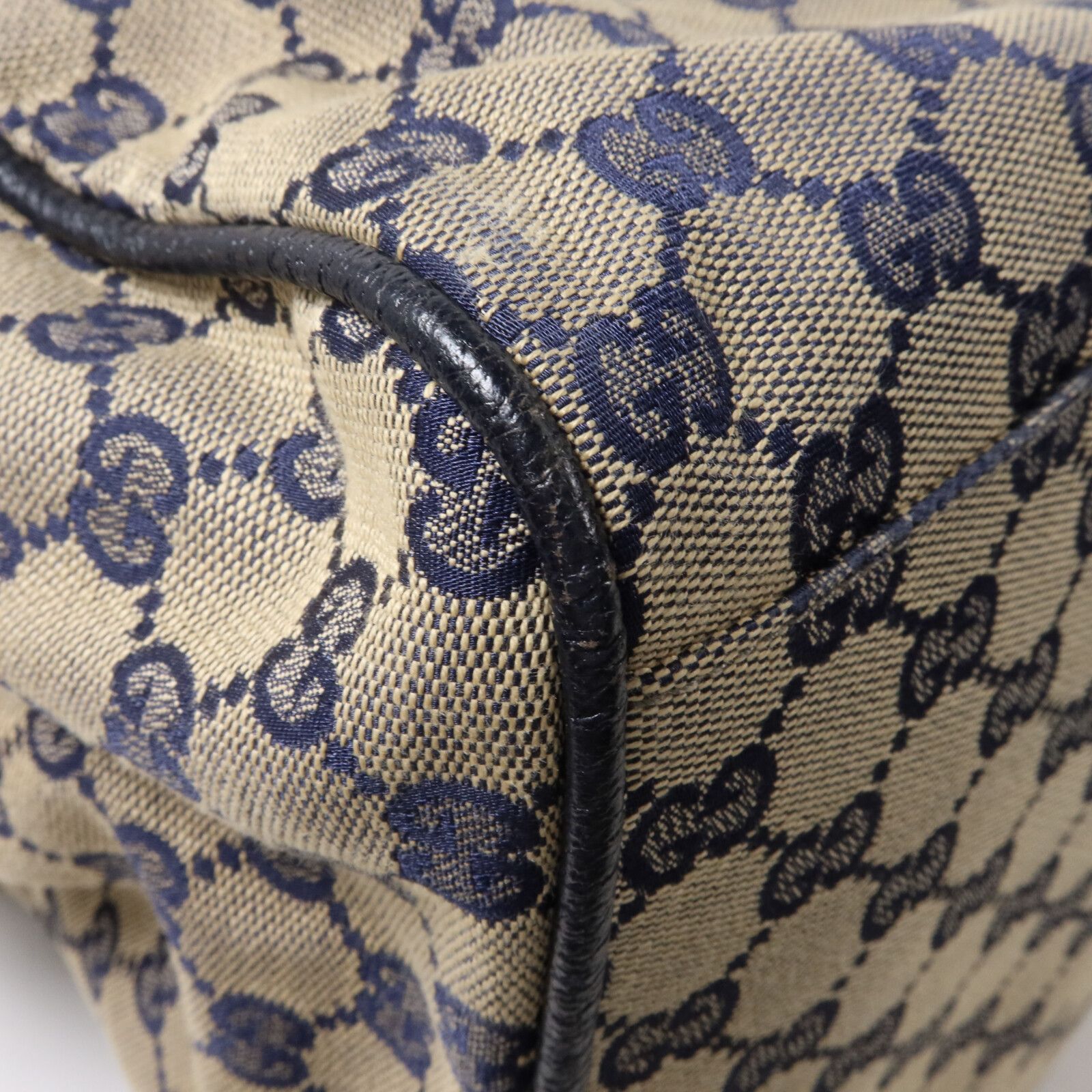 Navy Blue Web Canvas Travel Bag — view 14