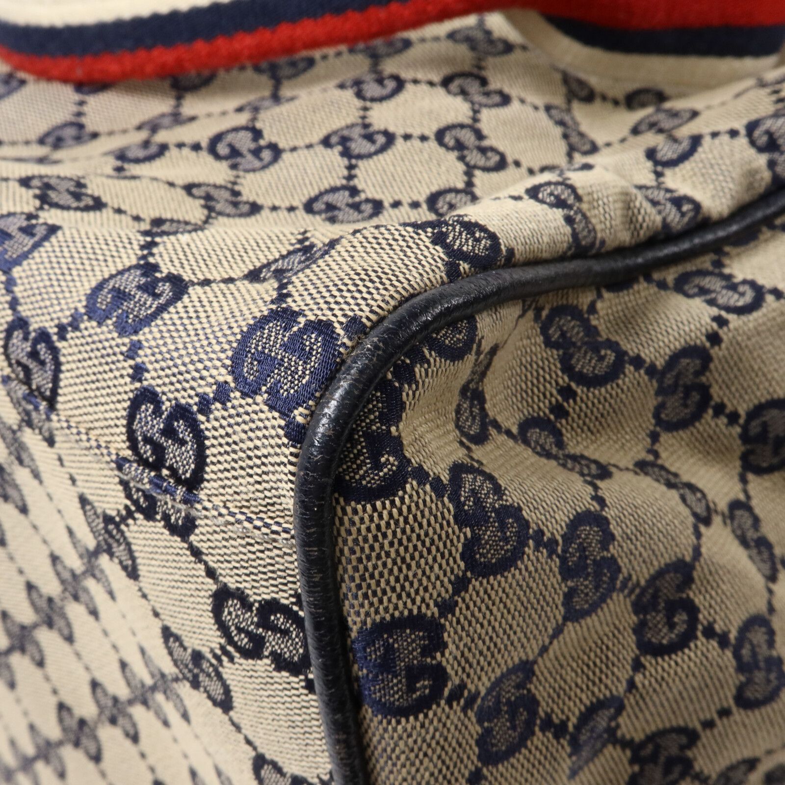 Navy Blue Web Canvas Travel Bag — view 15