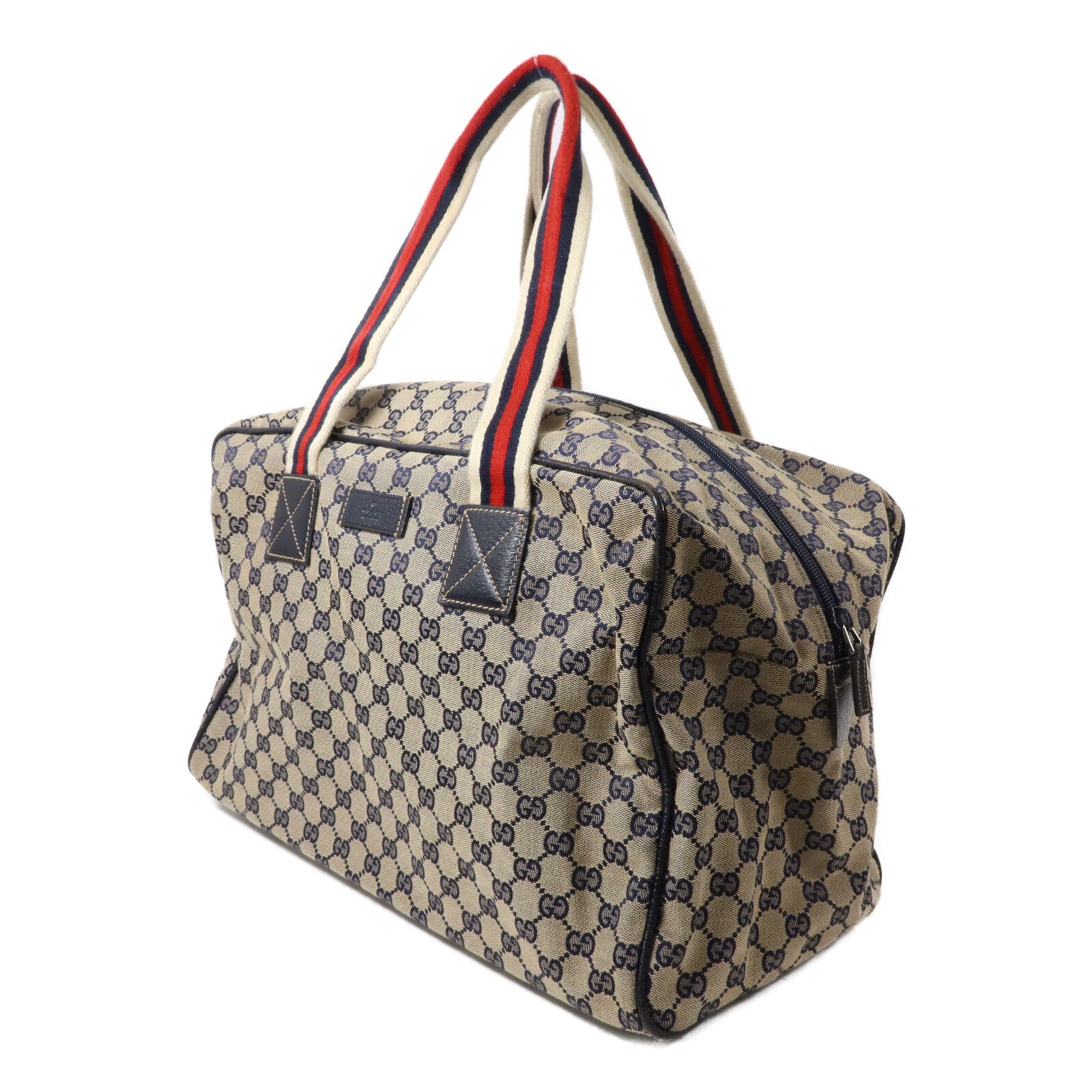 Navy Blue Web Canvas Travel Bag — view 3