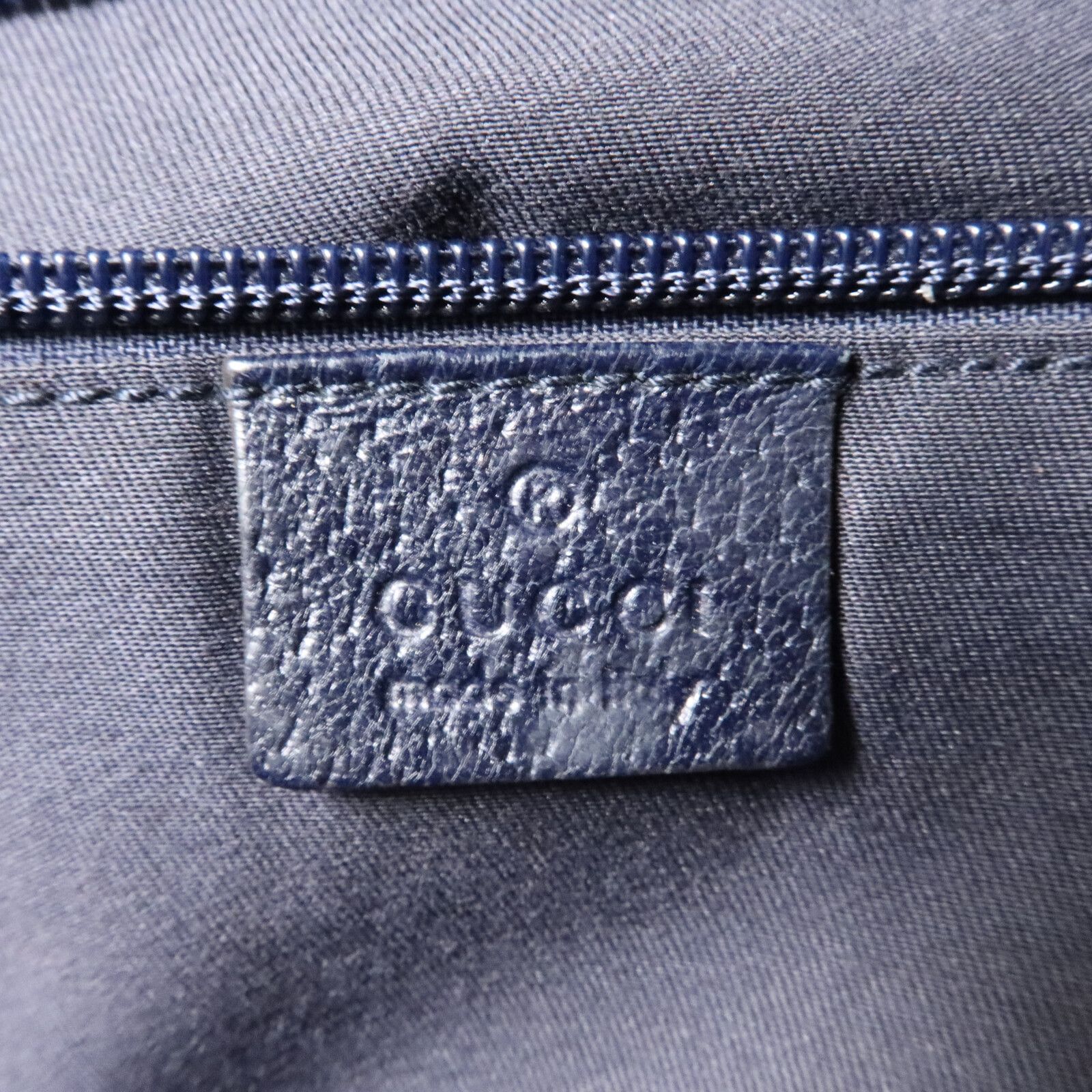 Navy Blue Web Canvas Travel Bag — view 6