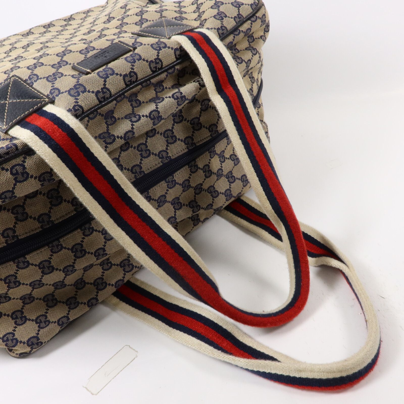 Navy Blue Web Canvas Travel Bag — view 8