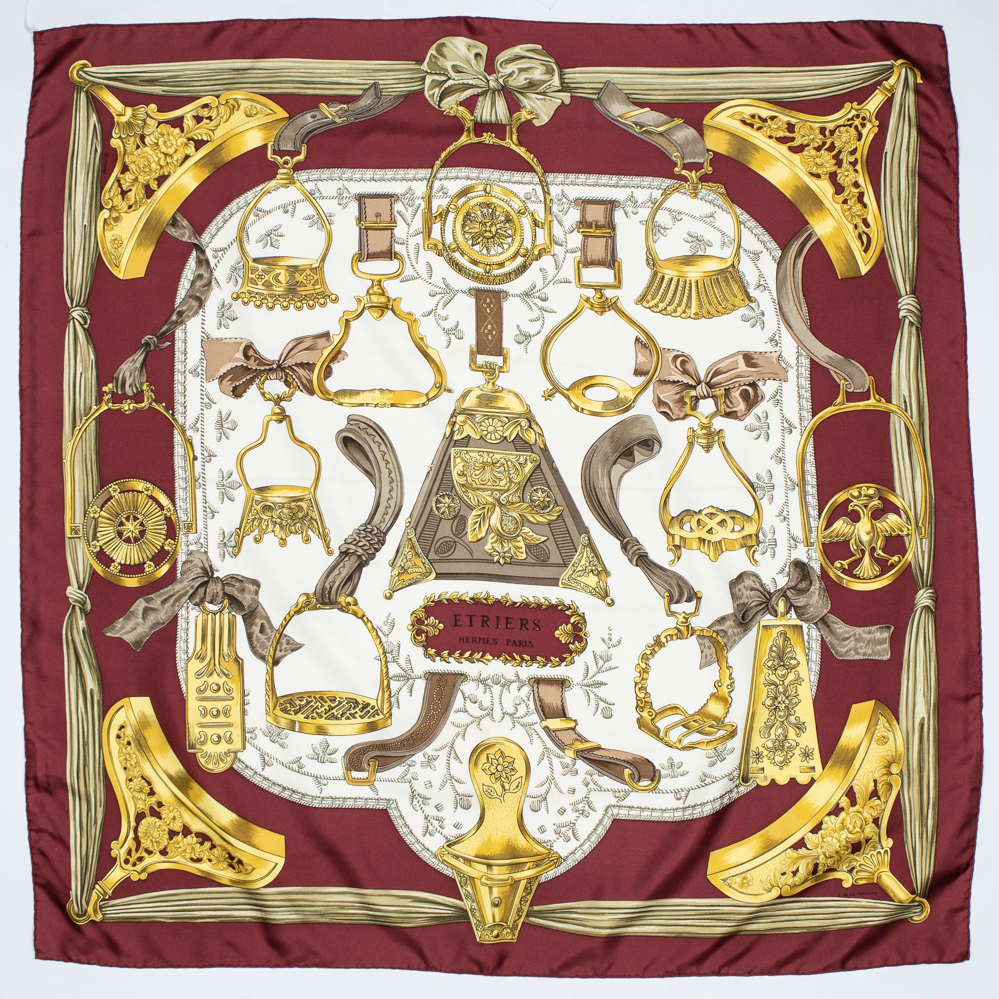 Scarf Etriers 100% Twill Silk — view 2