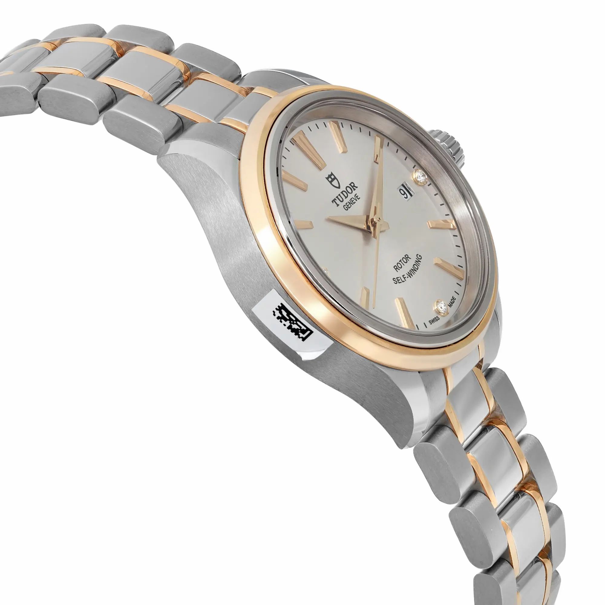 Style 28 18k Yellow Gold Steel Silver Diamond Dial Ladies Watch 12103-0005 — view 4