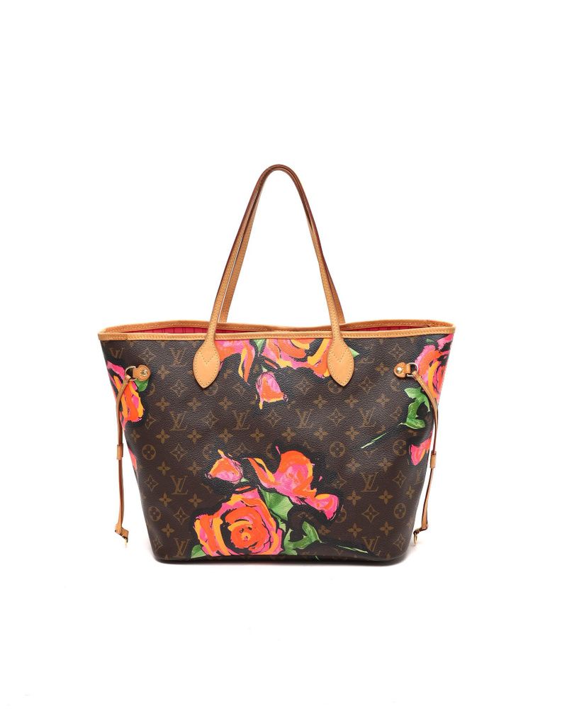 Stephen Sprouse Monogram Rose Neverfull MM Tote Bag — view 2