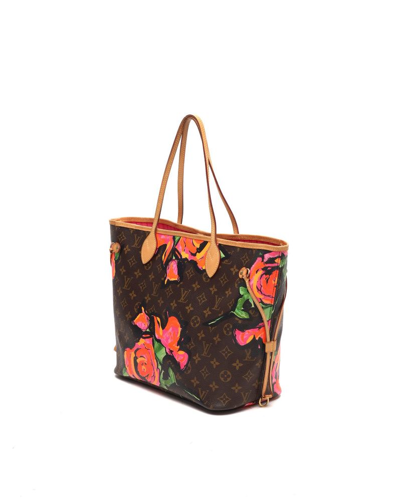 Stephen Sprouse Monogram Rose Neverfull MM Tote Bag — view 3