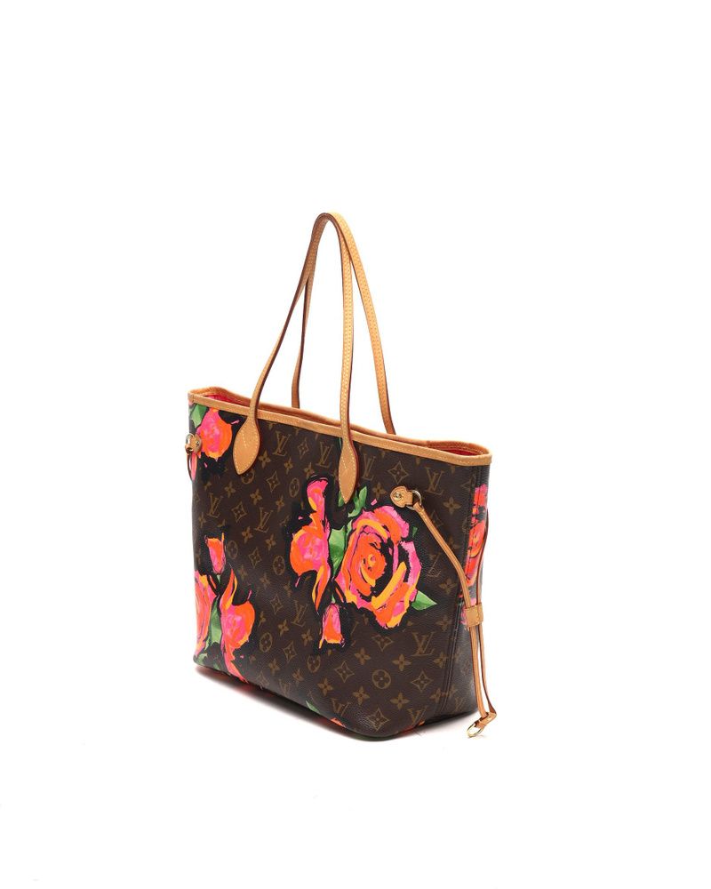 Stephen Sprouse Monogram Rose Neverfull MM Tote Bag — view 4