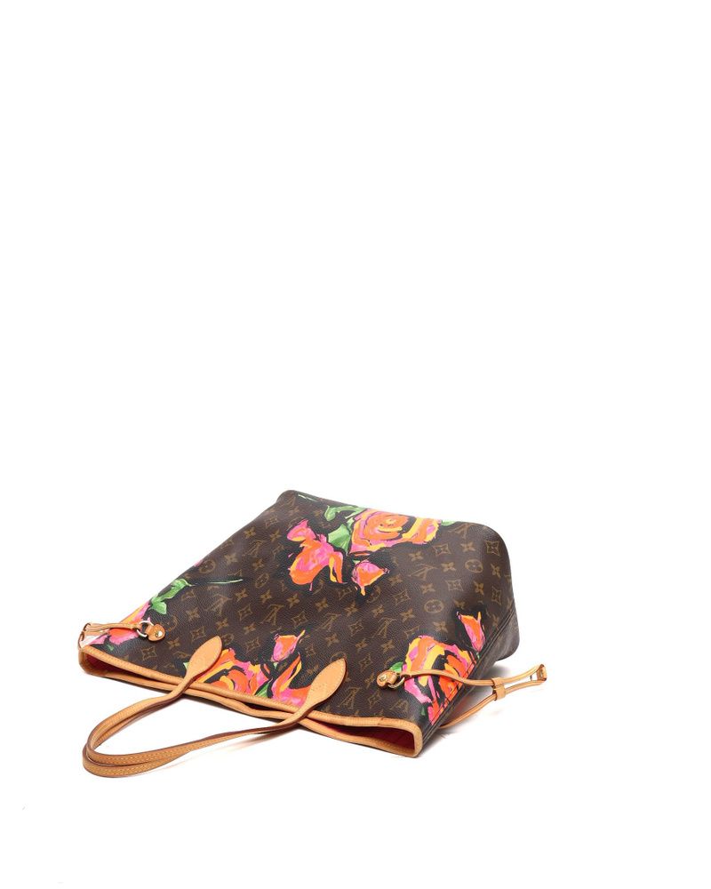 Stephen Sprouse Monogram Rose Neverfull MM Tote Bag — view 5