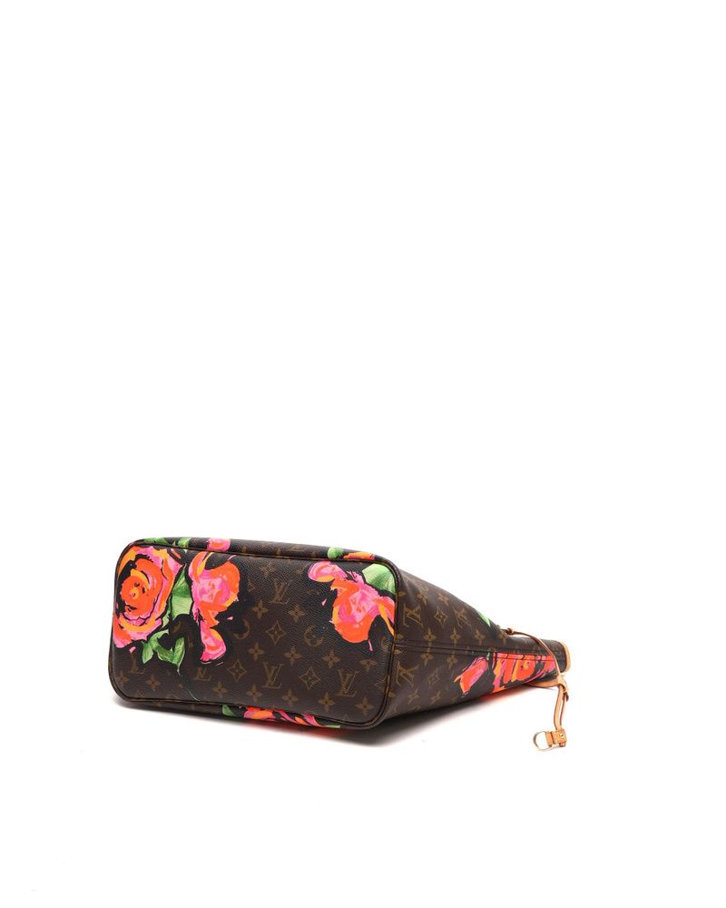 Stephen Sprouse Monogram Rose Neverfull MM Tote Bag — view 6