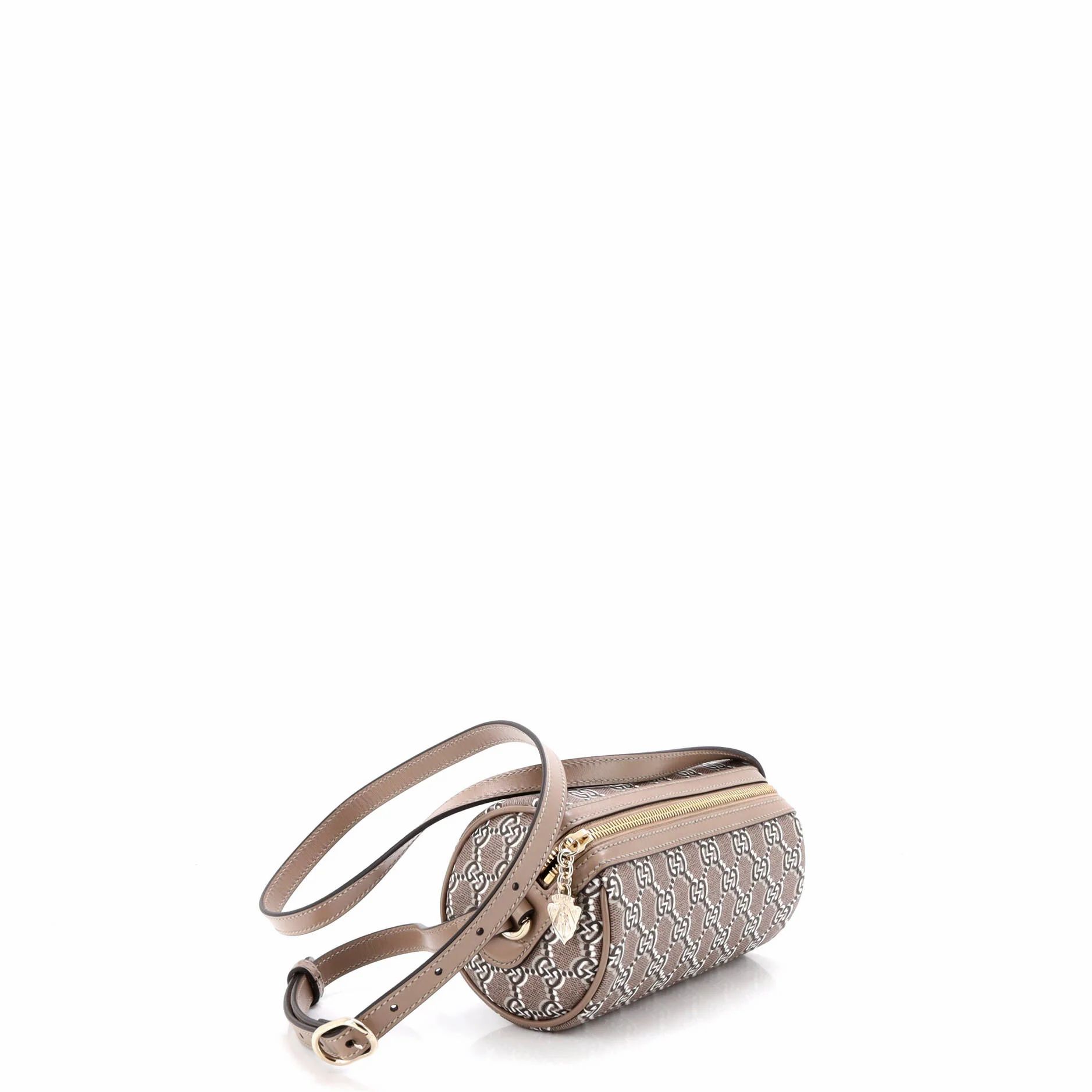 Cylindrical Shoulder Bag Gg Shadow Coated Canvas Mini — view 2