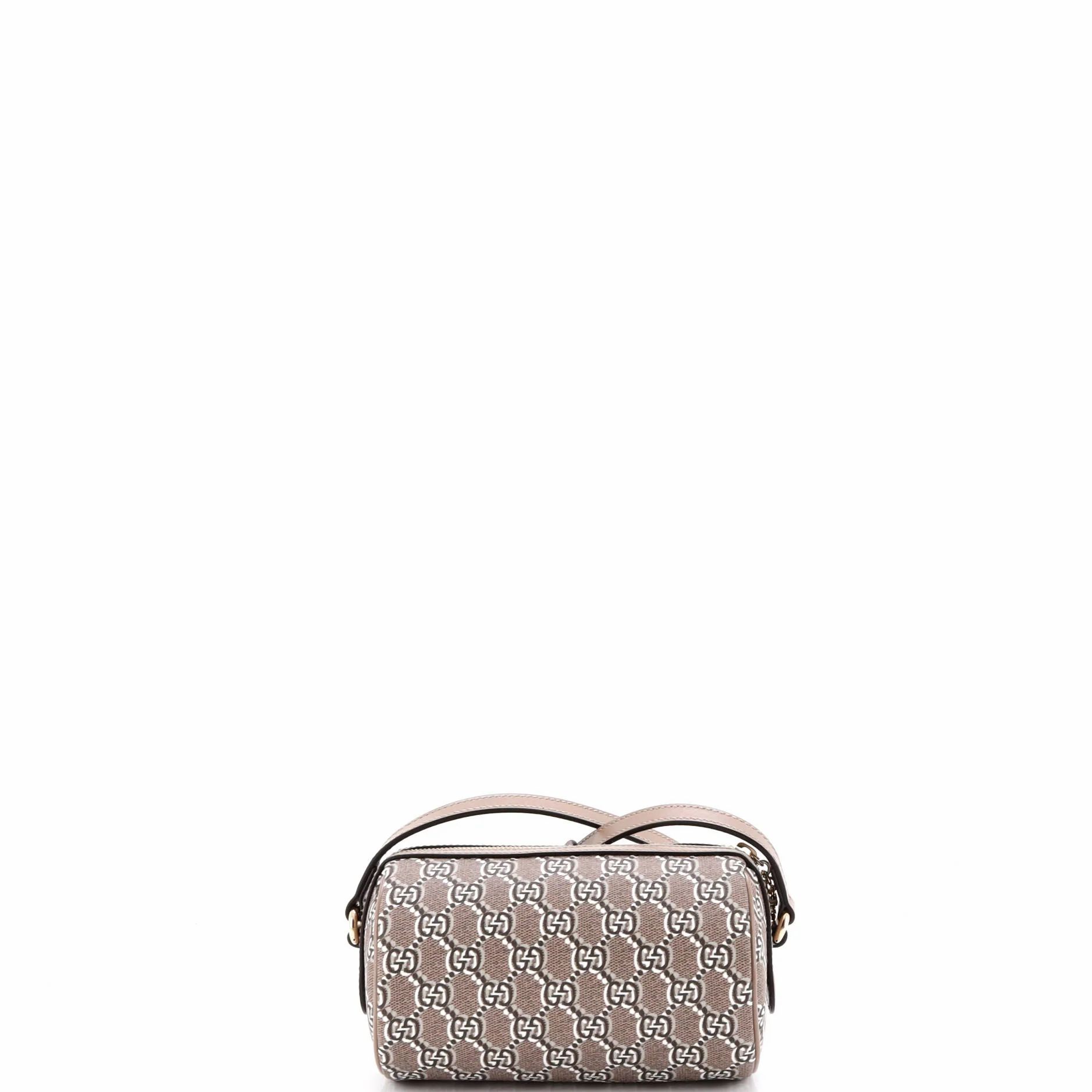 Cylindrical Shoulder Bag Gg Shadow Coated Canvas Mini — view 3