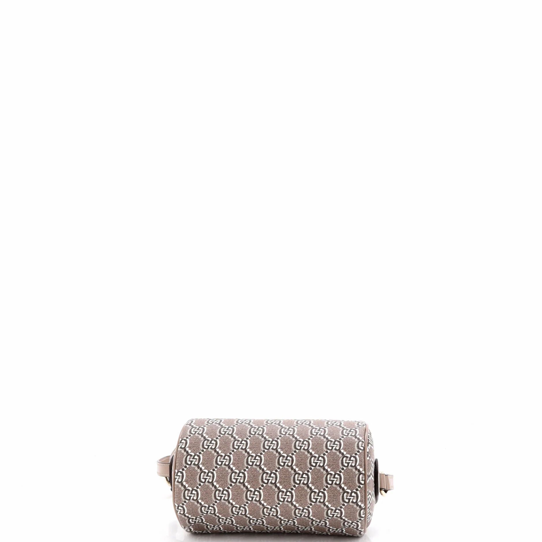 Cylindrical Shoulder Bag Gg Shadow Coated Canvas Mini — view 4
