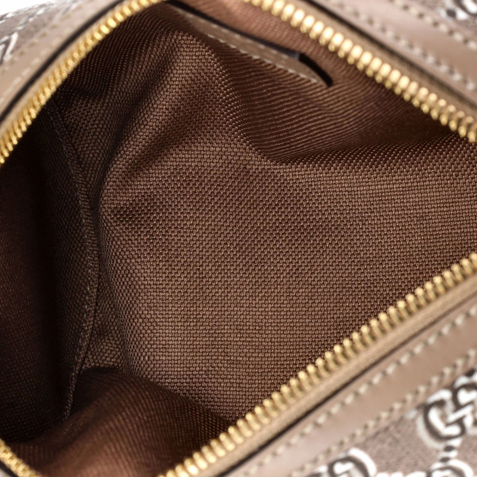 Cylindrical Shoulder Bag Gg Shadow Coated Canvas Mini — view 5