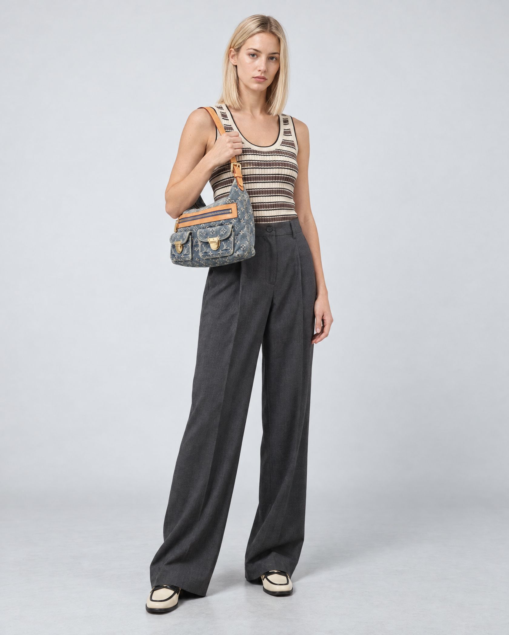 Monogram Denim Baggy PM Bag — view 10