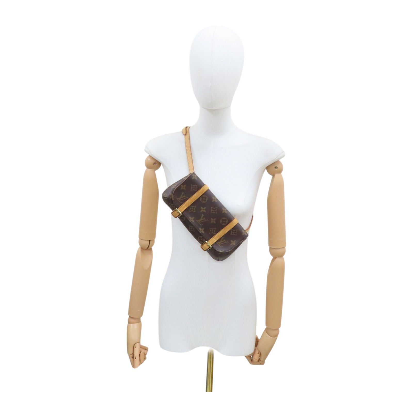Brown Shoulder Belt Bag M 51157, Brown — view 10
