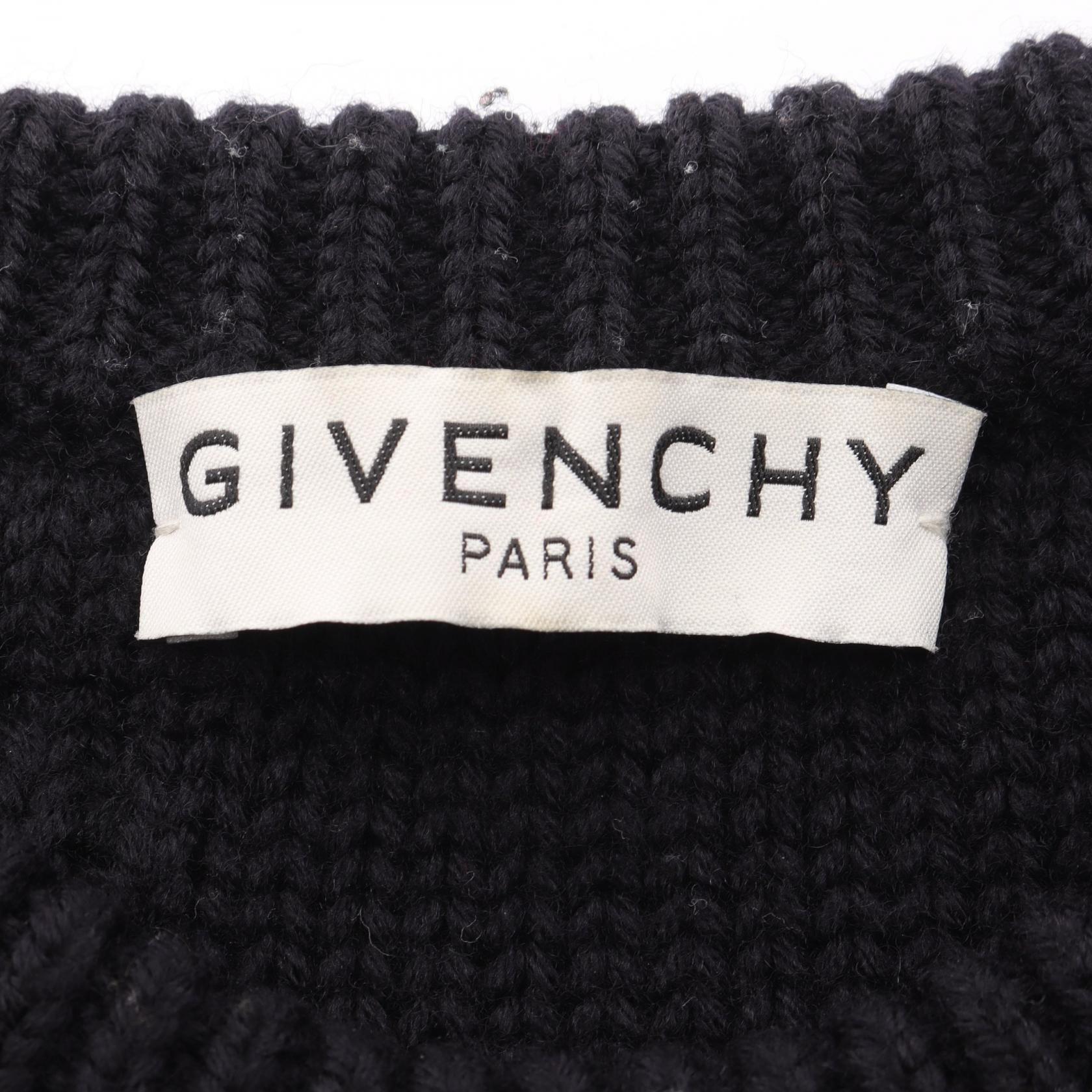 Logo-Intarsia Wool Knit Crewneck Sweater SZ S — view 3