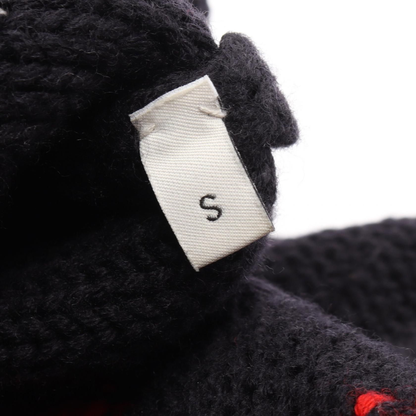 Logo-Intarsia Wool Knit Crewneck Sweater SZ S — view 5