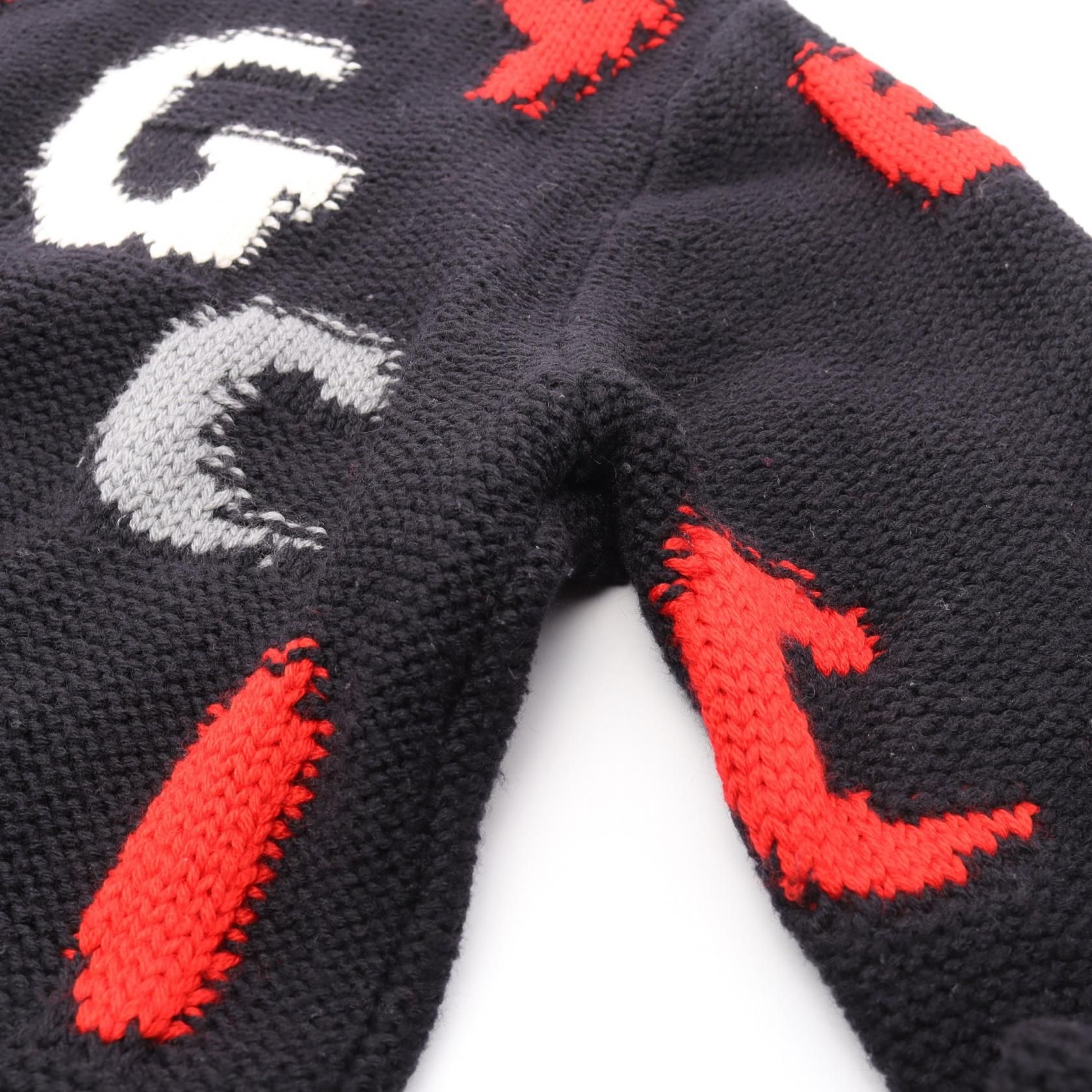 Logo-Intarsia Wool Knit Crewneck Sweater SZ S — view 9