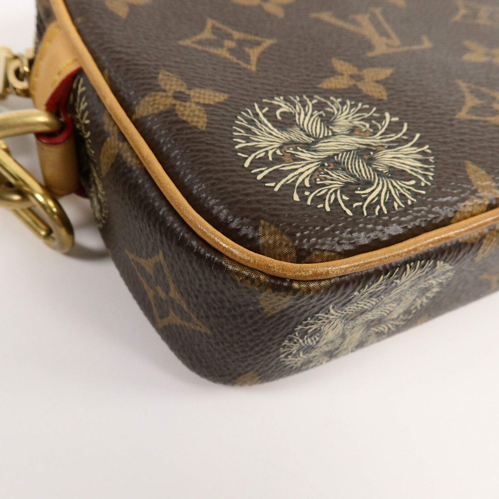 Monogram Pochette Volca X Christopher Nemeth Hands Brown Business Bag Clutch Bag — view 12