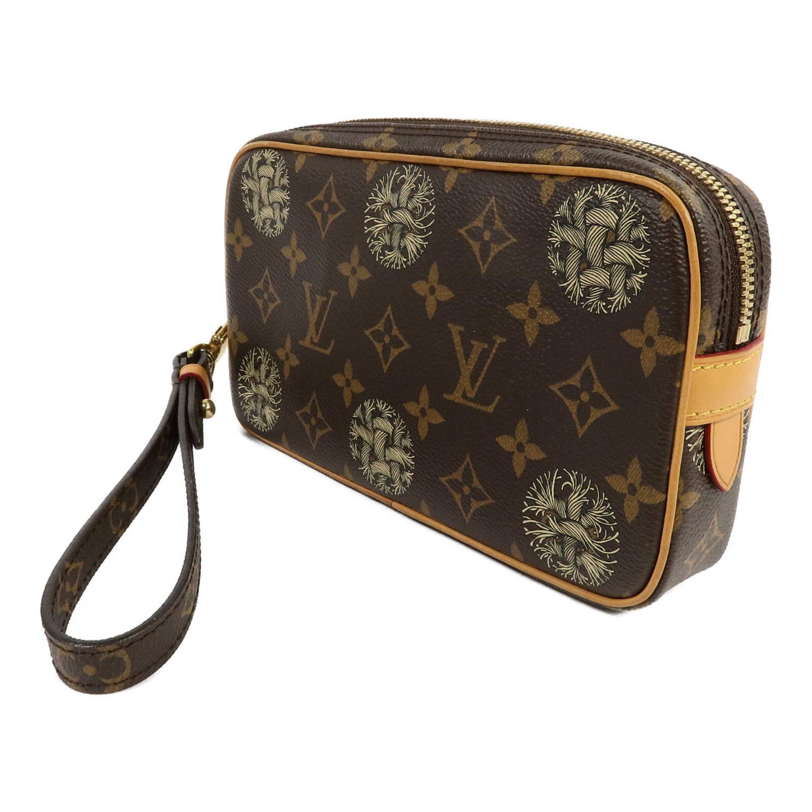 Monogram Pochette Volca X Christopher Nemeth Hands Brown Business Bag Clutch Bag — view 3