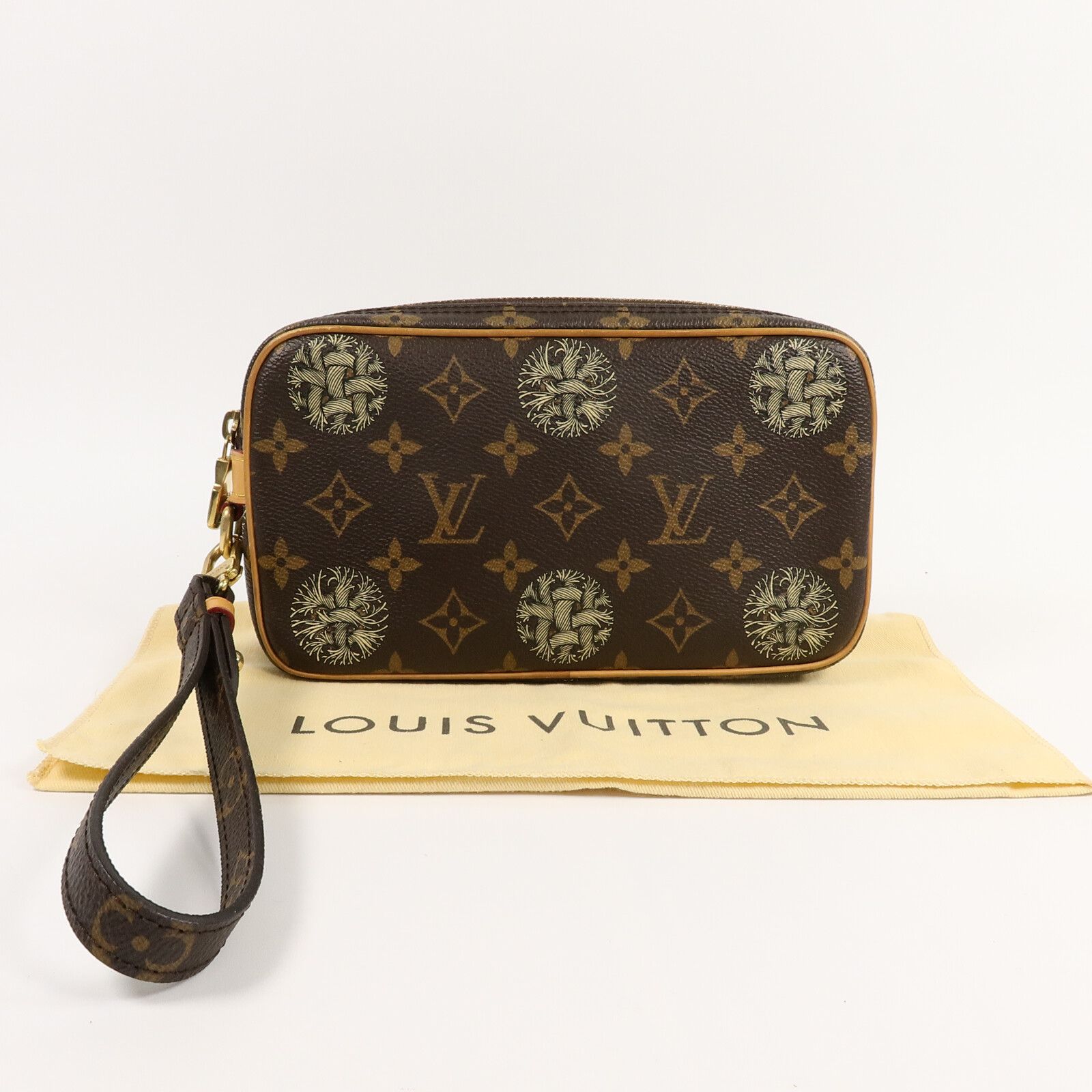 Monogram Pochette Volca X Christopher Nemeth Hands Brown Business Bag Clutch Bag — view 10
