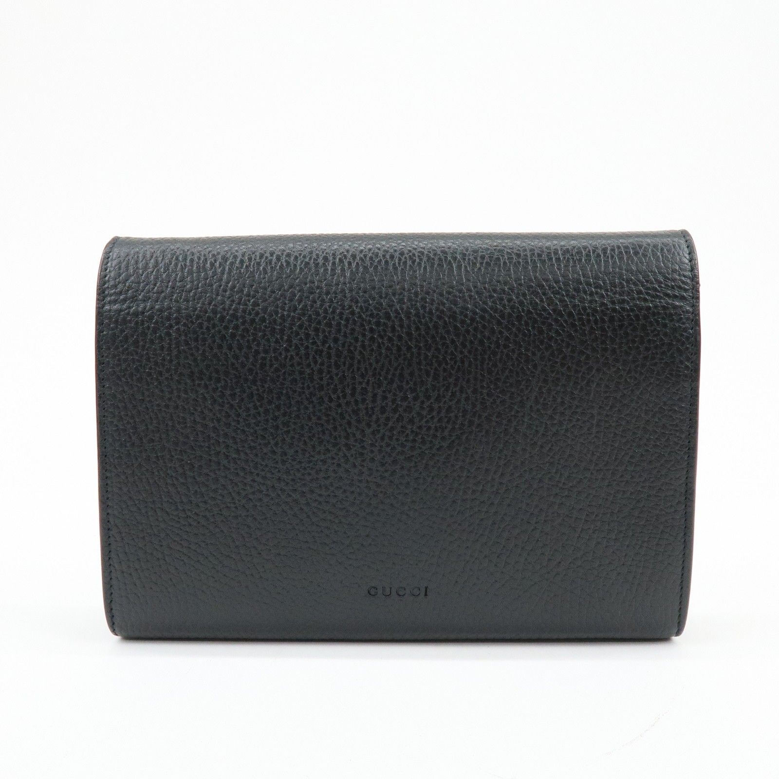 Dionysus Leather Chain Wallet Shoulder Bag Black 401231 — view 2