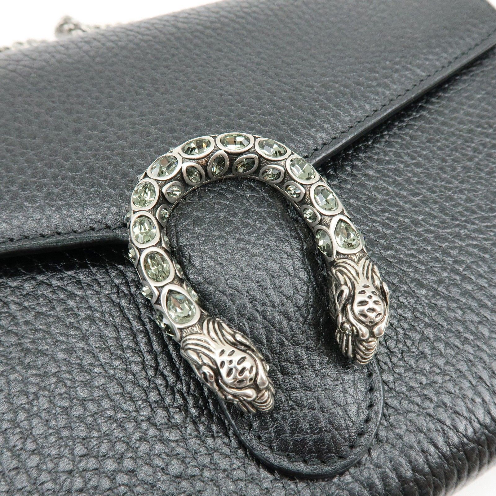 Dionysus Leather Chain Wallet Shoulder Bag Black 401231 — view 13