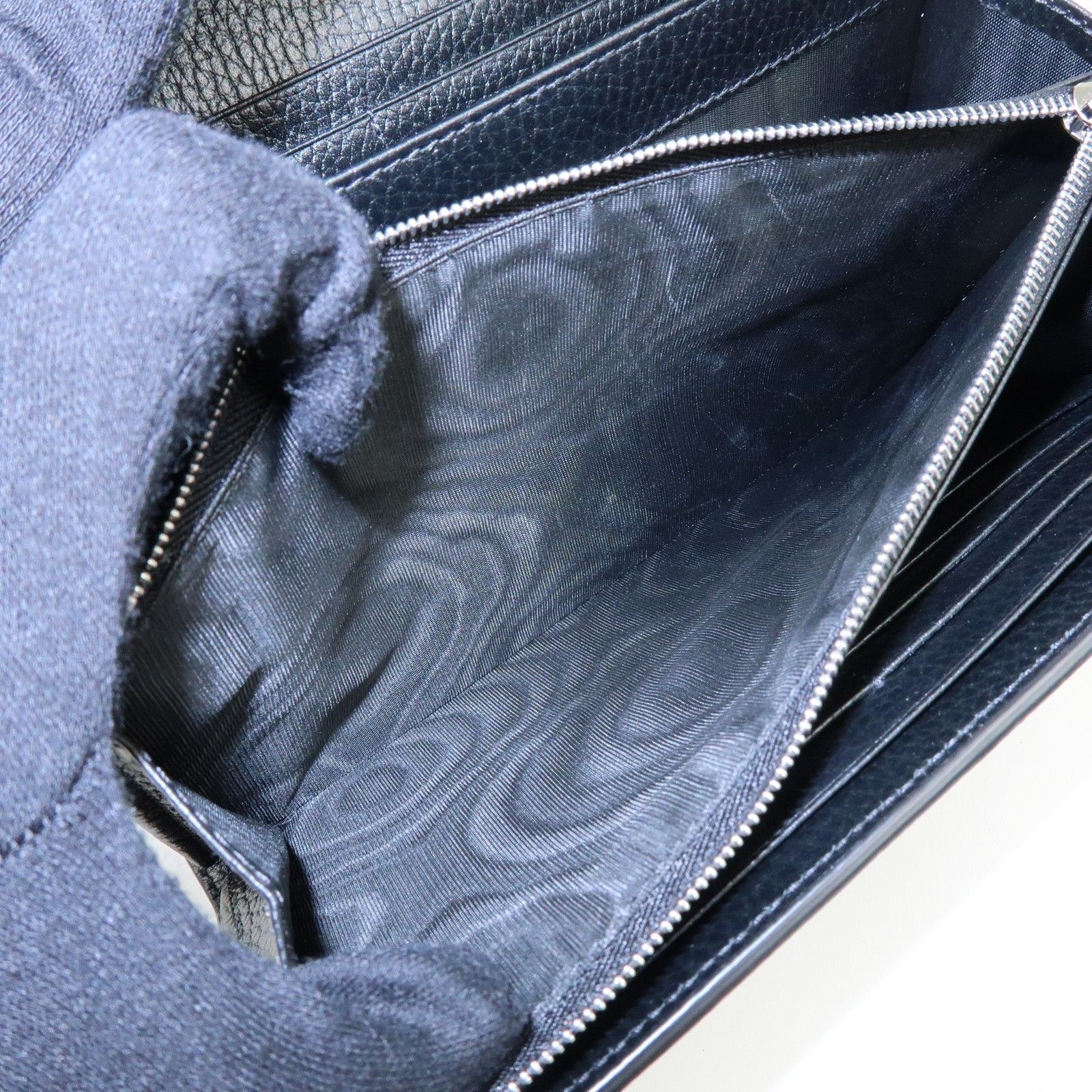 Dionysus Leather Chain Wallet Shoulder Bag Black 401231 — view 15