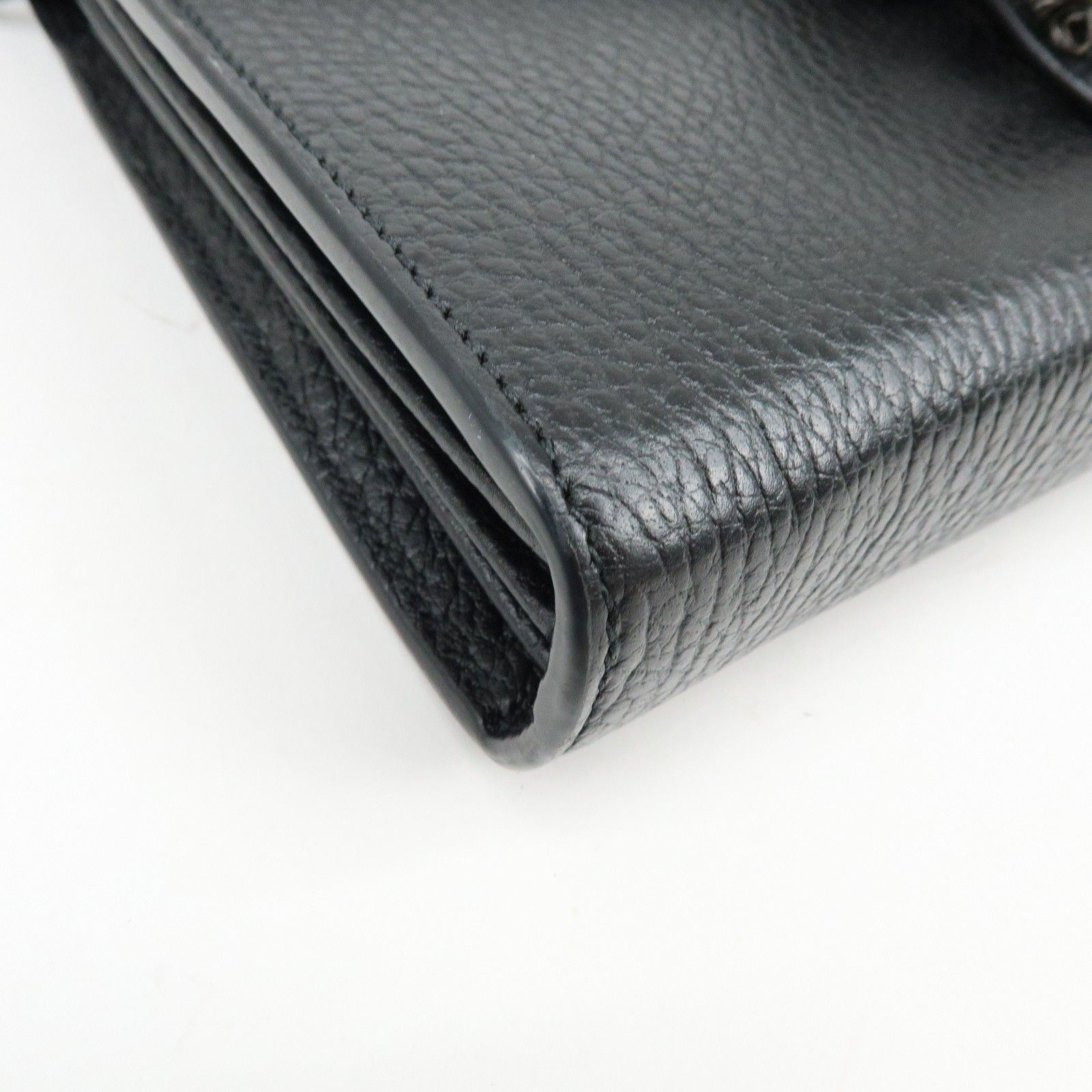 Dionysus Leather Chain Wallet Shoulder Bag Black 401231 — view 7