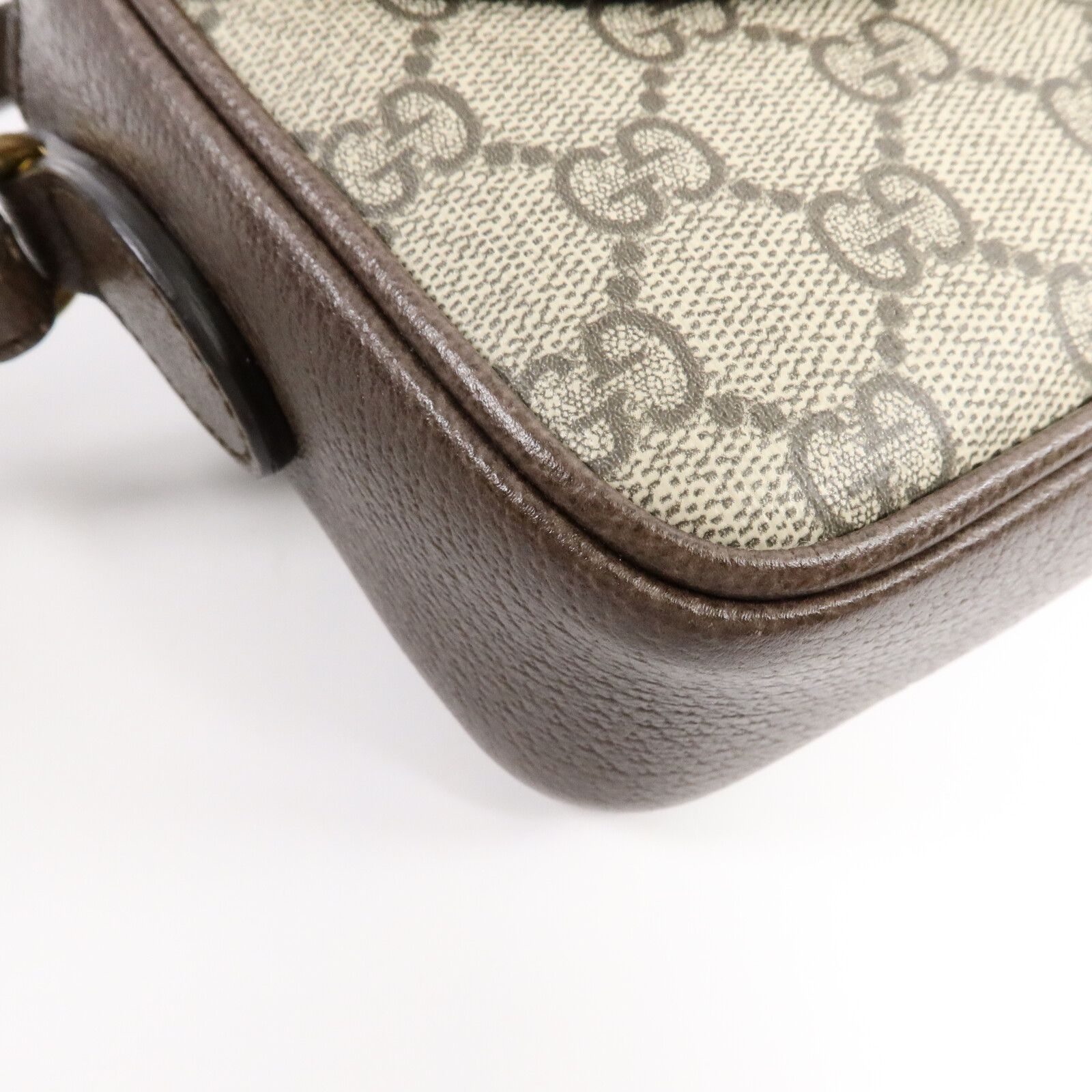 GG Supreme Monogram Textured Dollar Calfskin Web Studded Mini Ophidia Flap Shoulder Bag — view 12