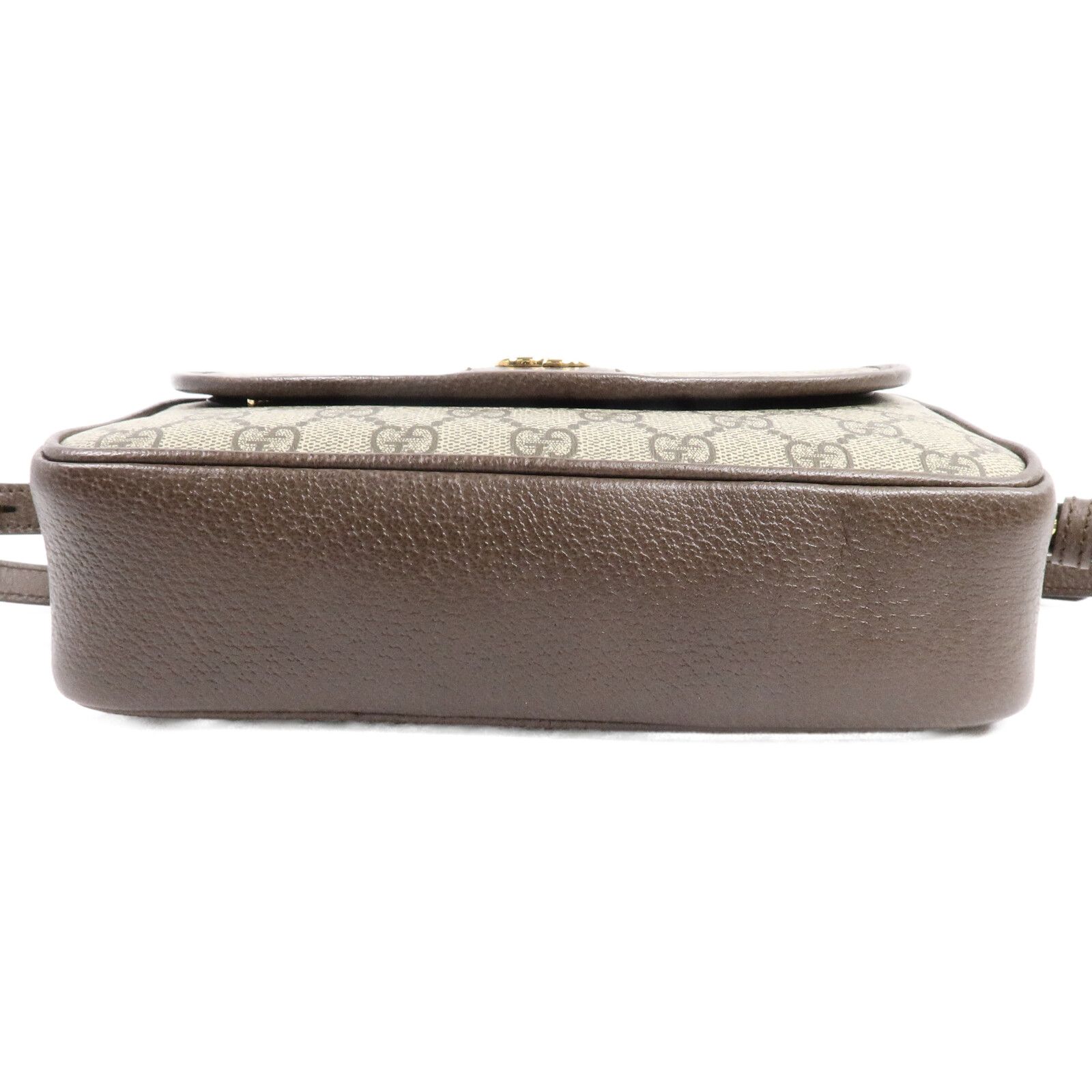 GG Supreme Monogram Textured Dollar Calfskin Web Studded Mini Ophidia Flap Shoulder Bag — view 4