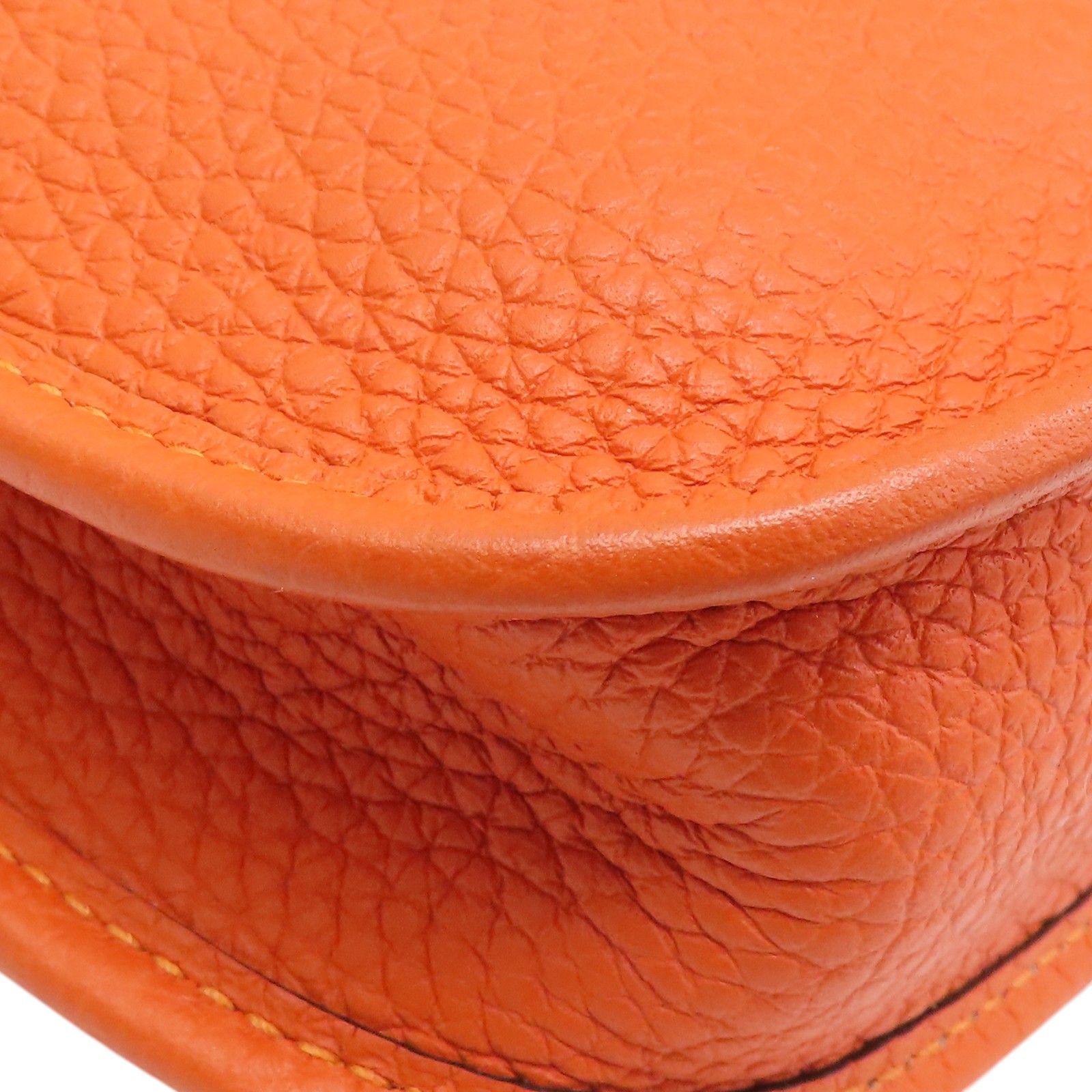 Mini Evelyne Shoulder Bag Togo Leather 8v Orange Poppy B Stamp H 069426cc — view 12
