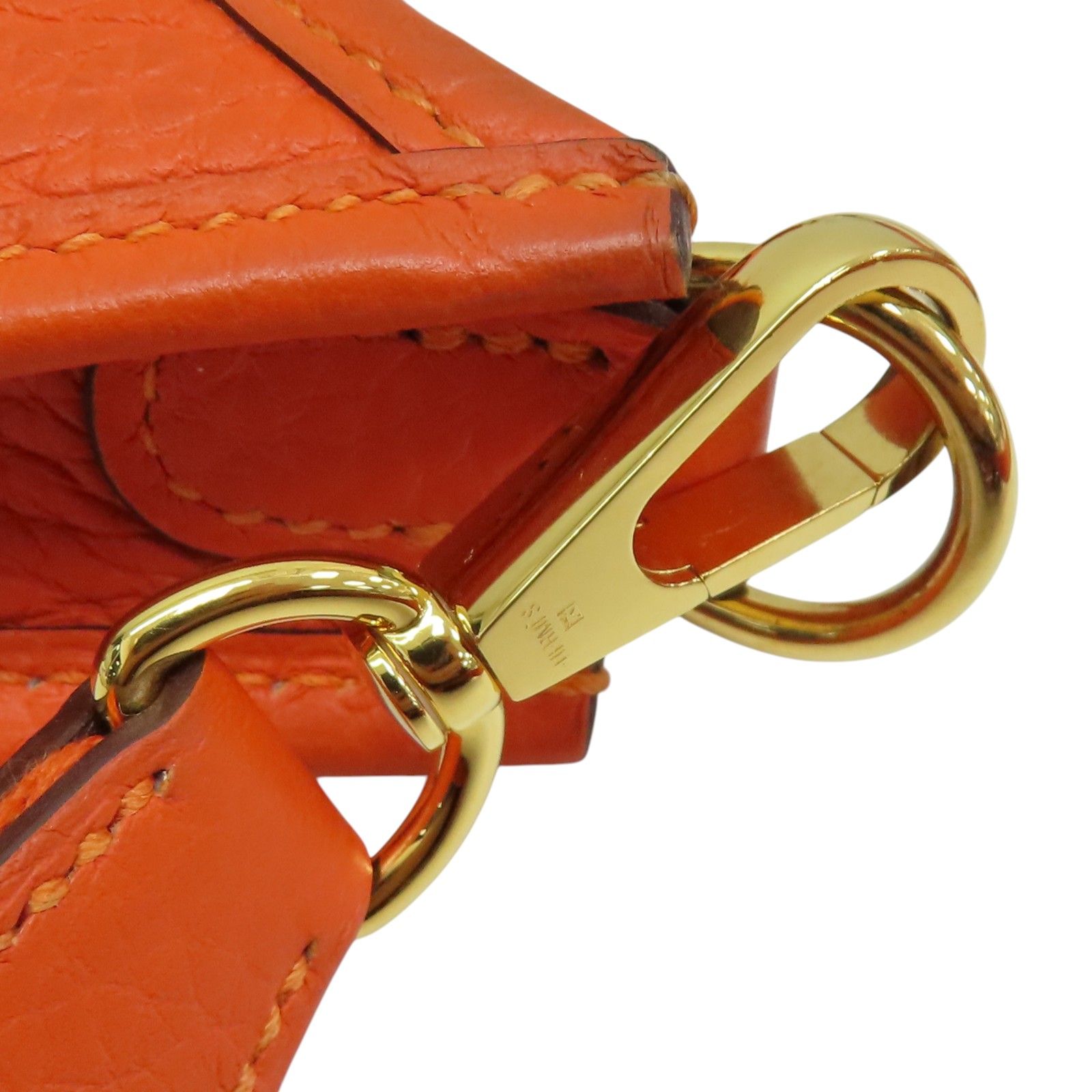 Mini Evelyne Shoulder Bag Togo Leather 8v Orange Poppy B Stamp H 069426cc — view 13