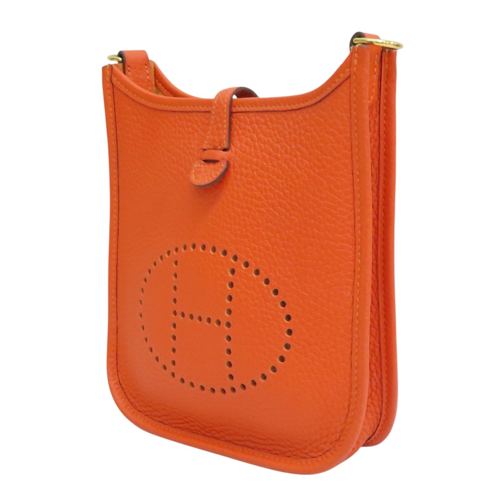 Mini Evelyne Shoulder Bag Togo Leather 8v Orange Poppy B Stamp H 069426cc — view 3
