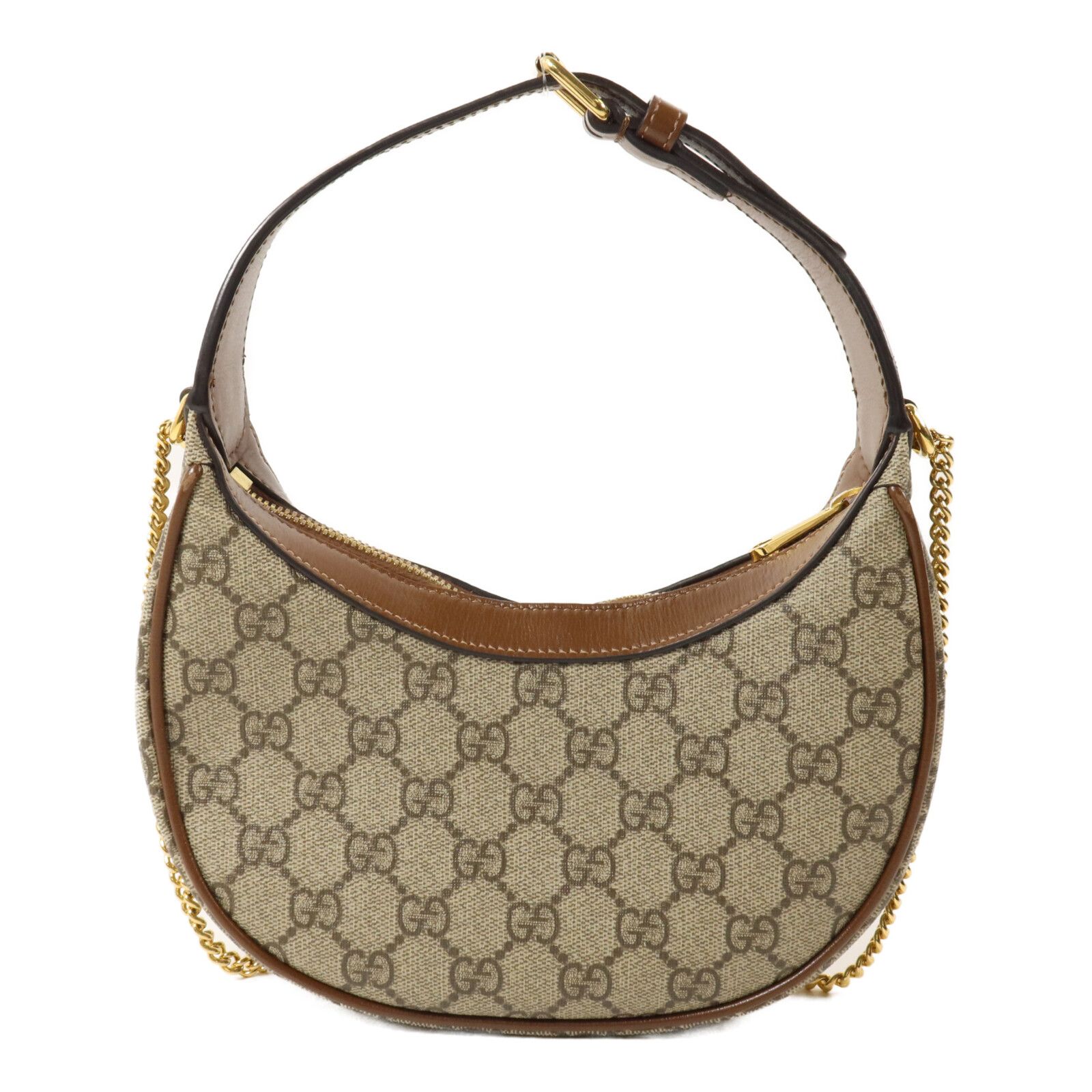 GG Supreme Monogram Azalea Calfskin Mini Retro Interlocking G Half Moon Bag — view 2